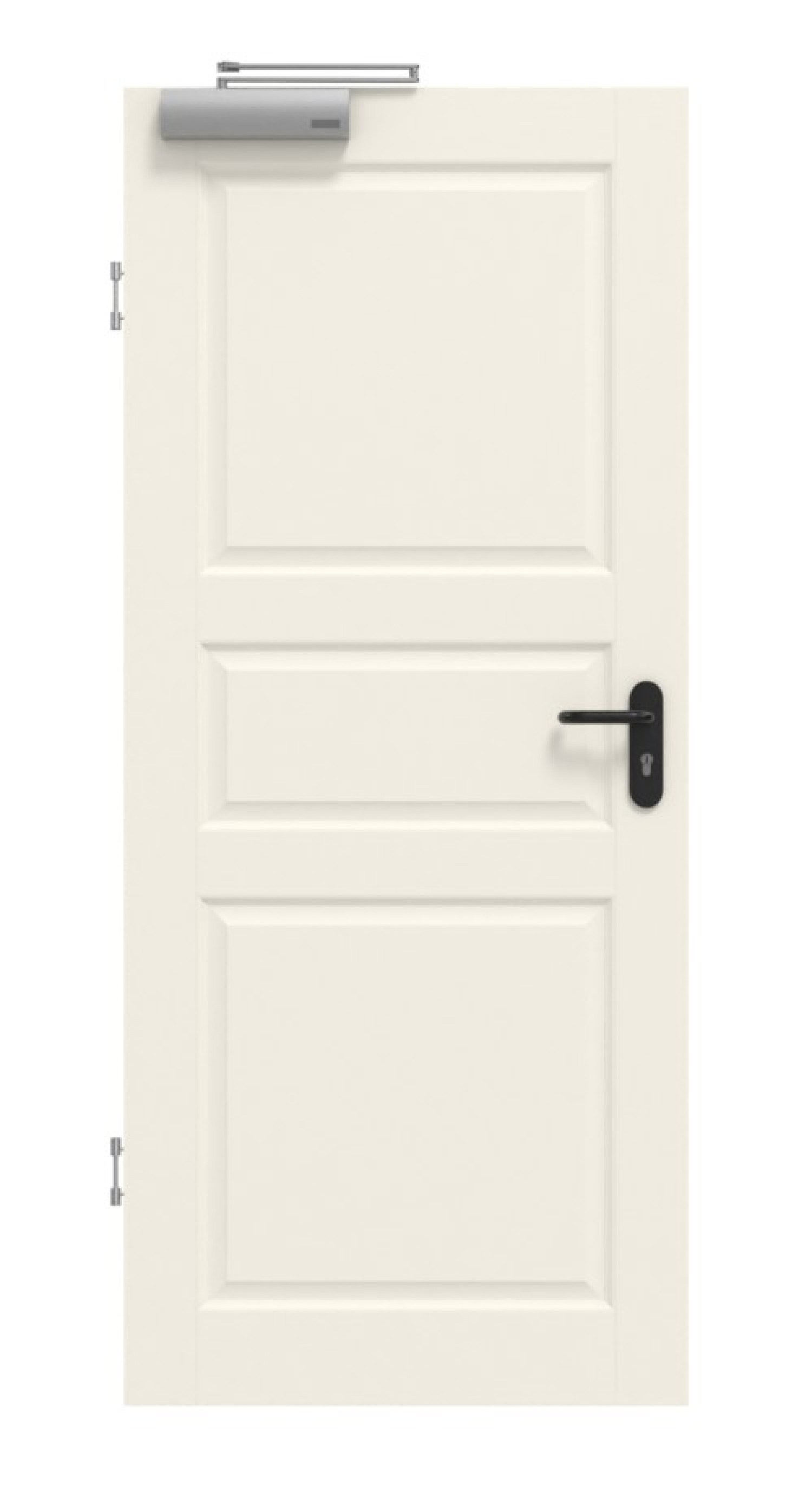 Widok z przodu drzwi przeciwpożarowych GARANT Como CK3 białe lakierowane