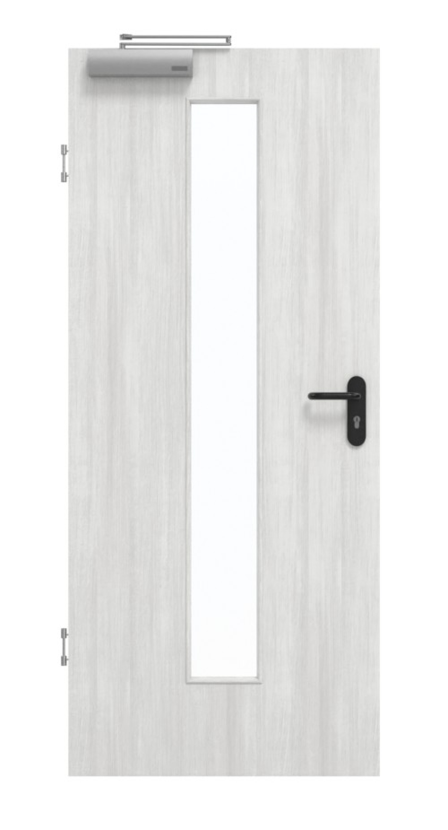 GARANT Drzwi przeciwpożarowe Authentic Grigio GCK08 z przeszkleniem LA-4 na środku