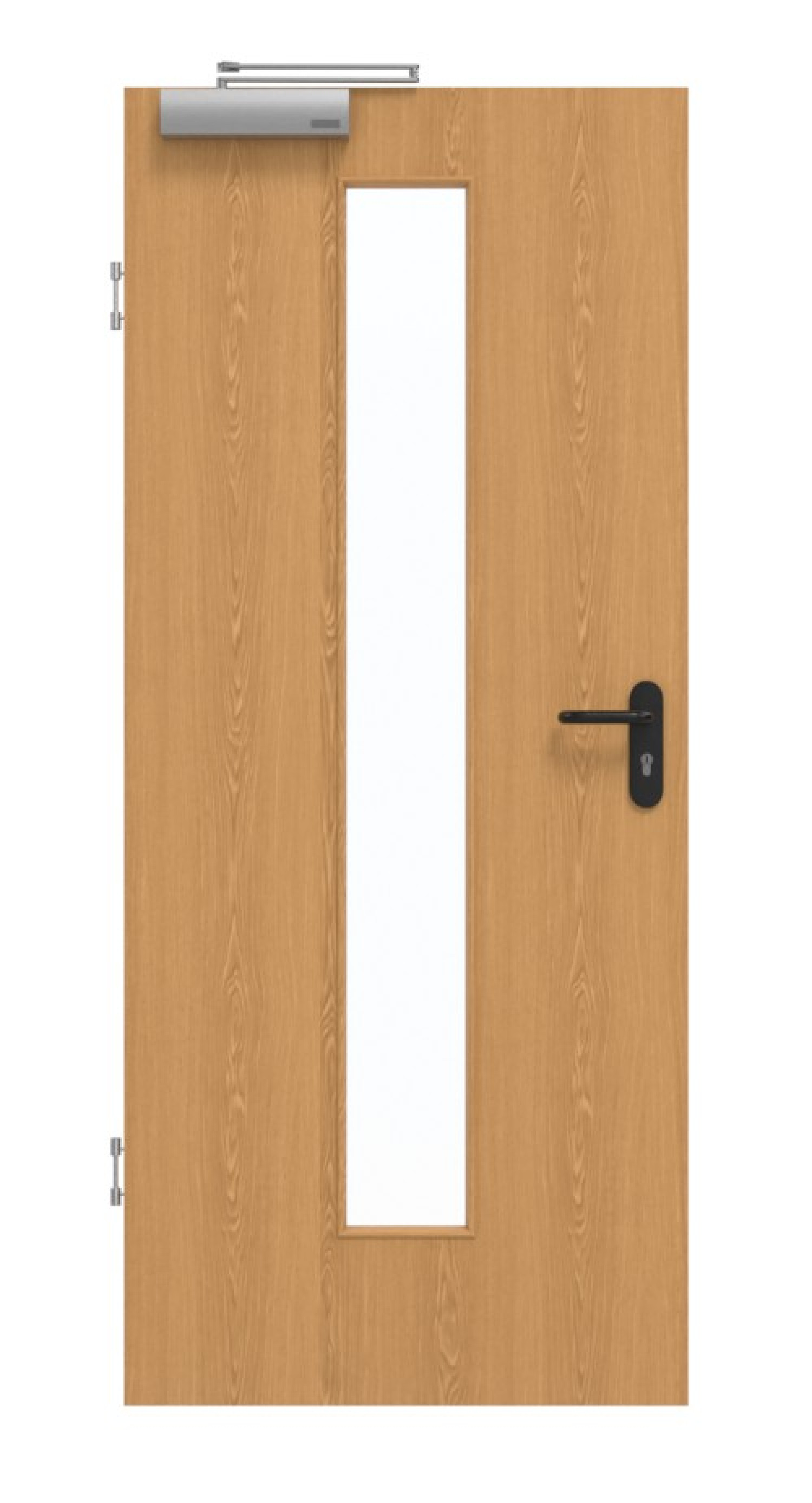 GARANT drzwi przeciwpożarowe dębowe Premium CePaL z przeszkleniem LA-4 na środku