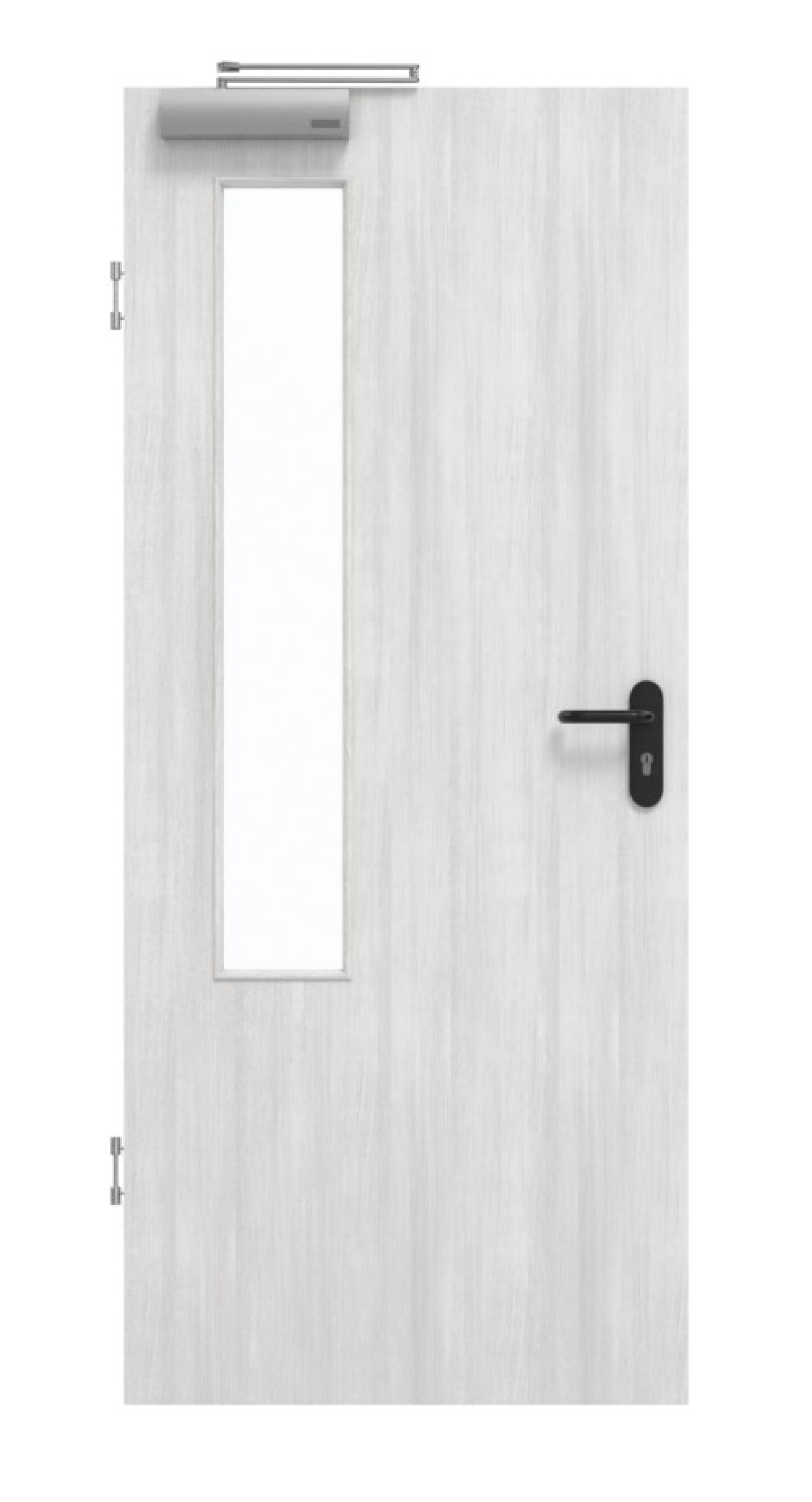 GARANT Drzwi przeciwpożarowe Authentic Grigio CePaL z przeszkleniem LA-5 po stronie zawiasów