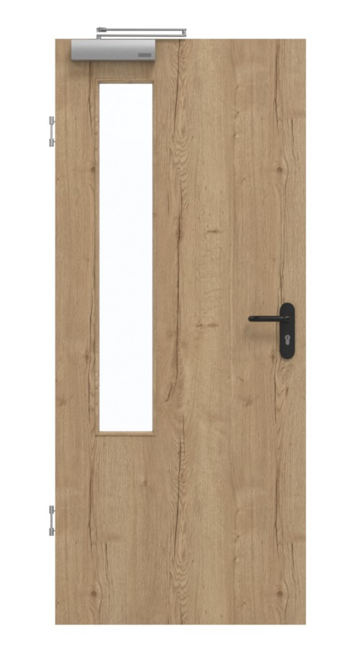 GARANT Drzwi dymoszczelne Authentic Dąb szczelinowy CePaL z przeszkleniem LA-5 po stronie zawiasów
