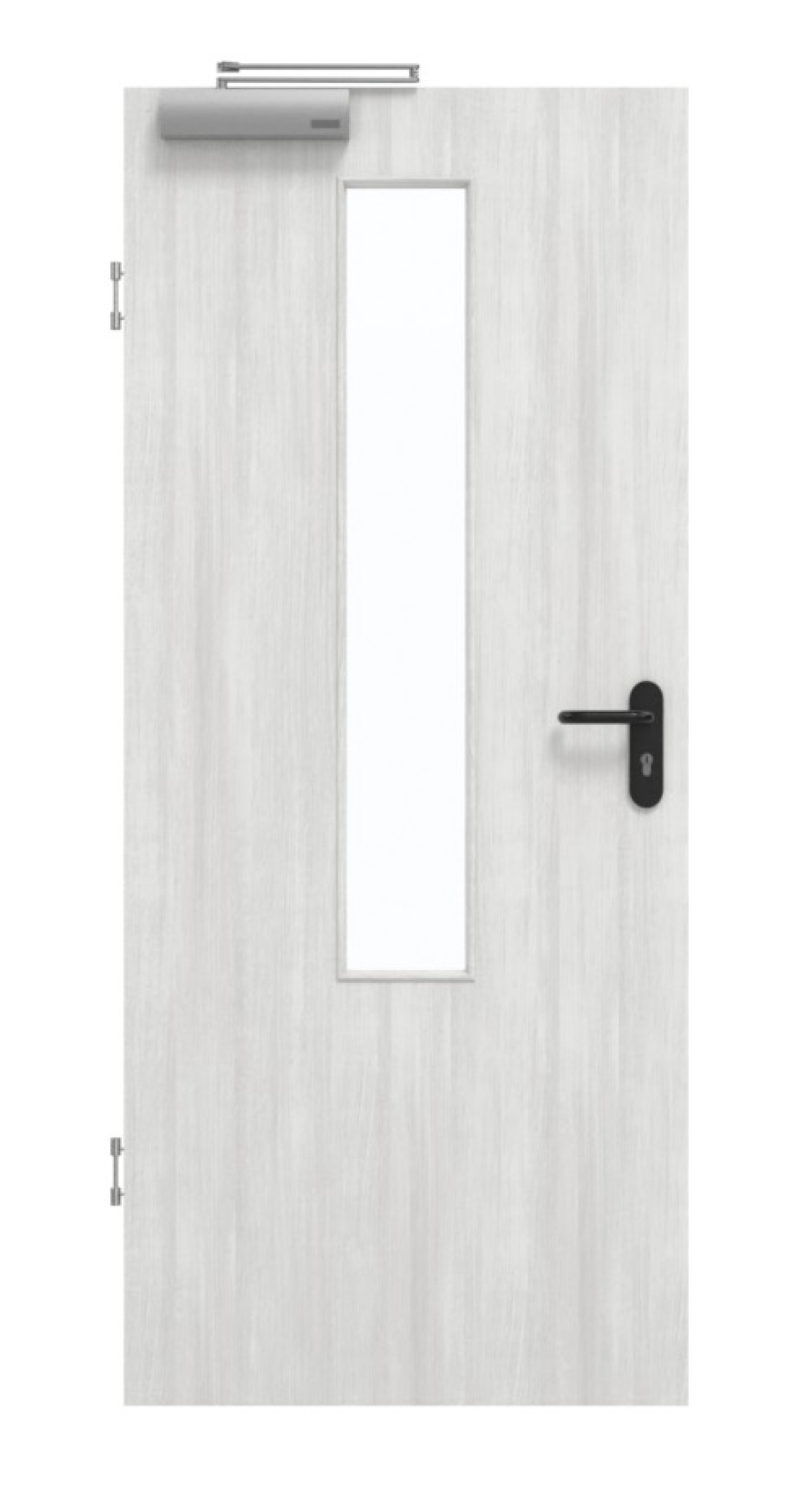 GARANT Drzwi przeciwpożarowe Authentic Grigio CePaL z przeszkleniem LA-5 na środku