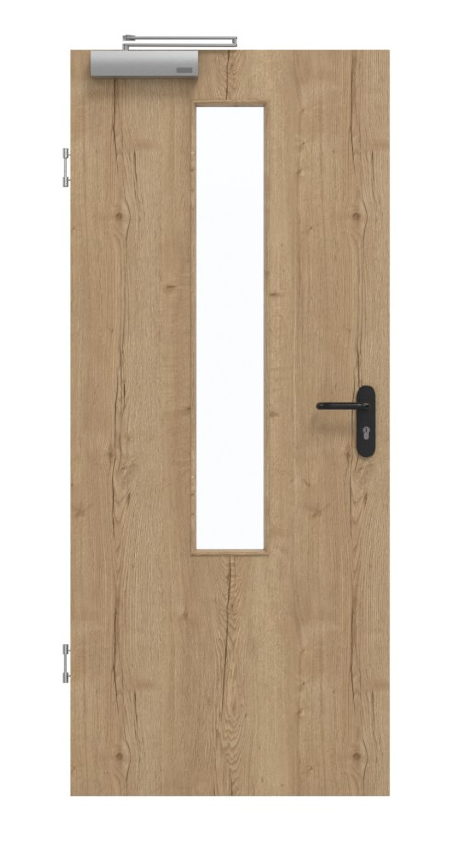 GARANT Drzwi dymoszczelne Authentic Dąb szczelinowy CePaL z przeszkleniem LA-5 centralnie