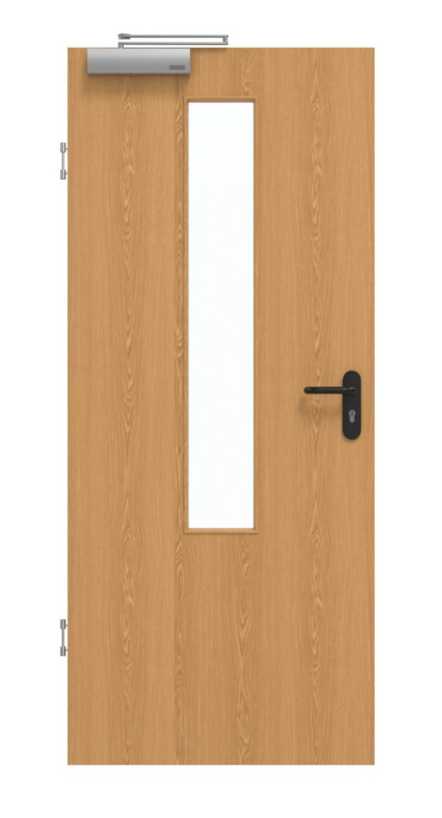 GARANT drzwi przeciwpożarowe dębowe Premium CePaL z przeszkleniem LA-5 na środku
