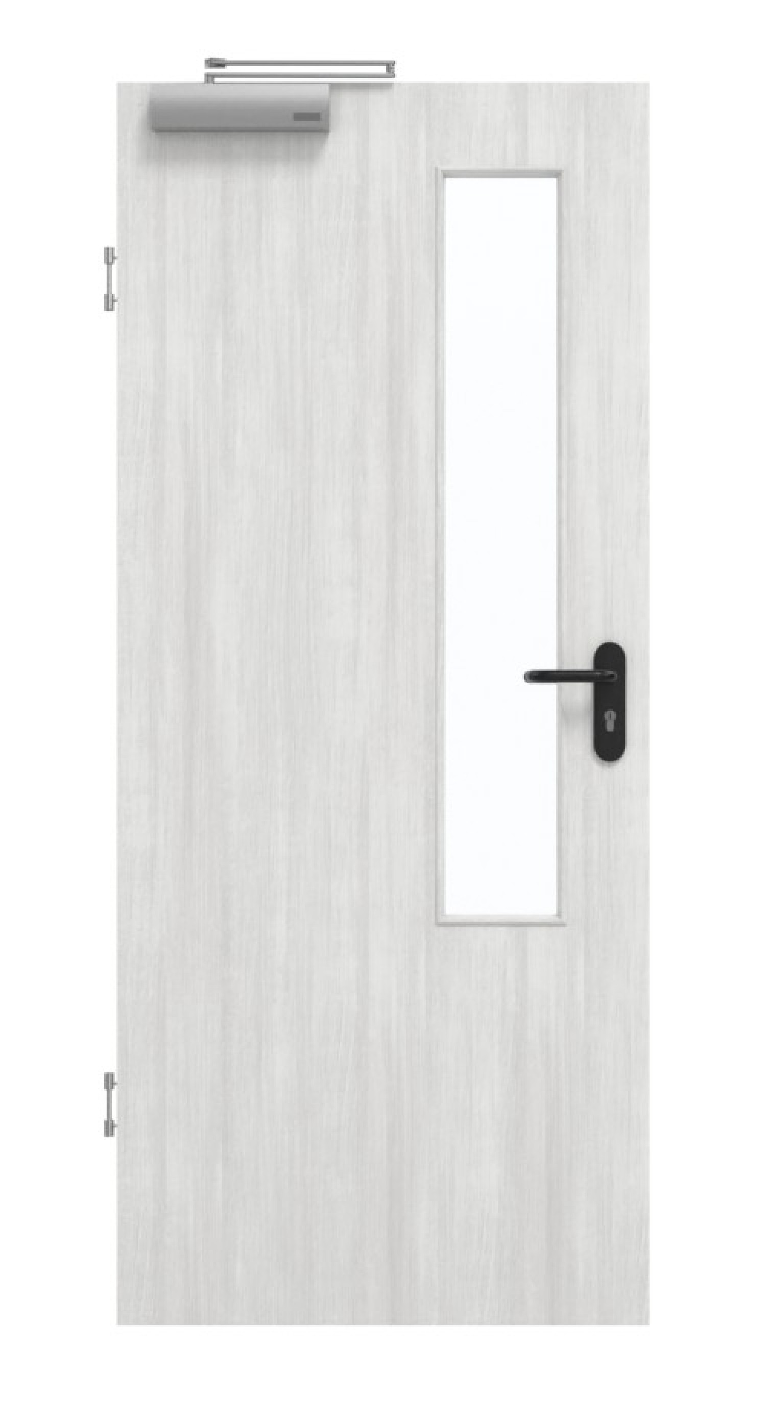 GARANT Drzwi przeciwpożarowe Authentic Grigio CePaL z przeszkleniem LA-5 po stronie zamka