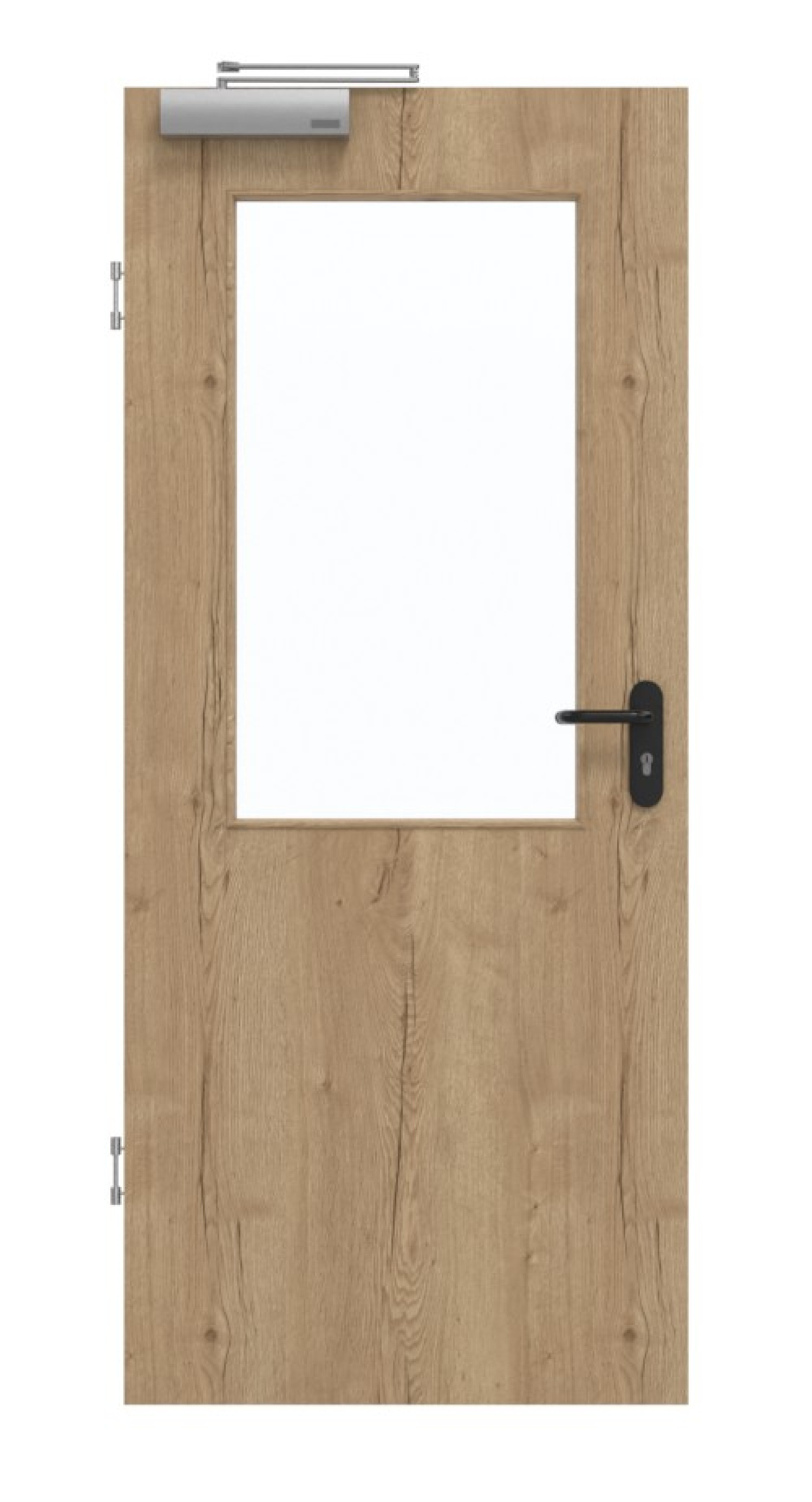 GARANT Drzwi dymoszczelne Authentic Dąb szczelinowy CePaL z przeszkleniem LA-6
