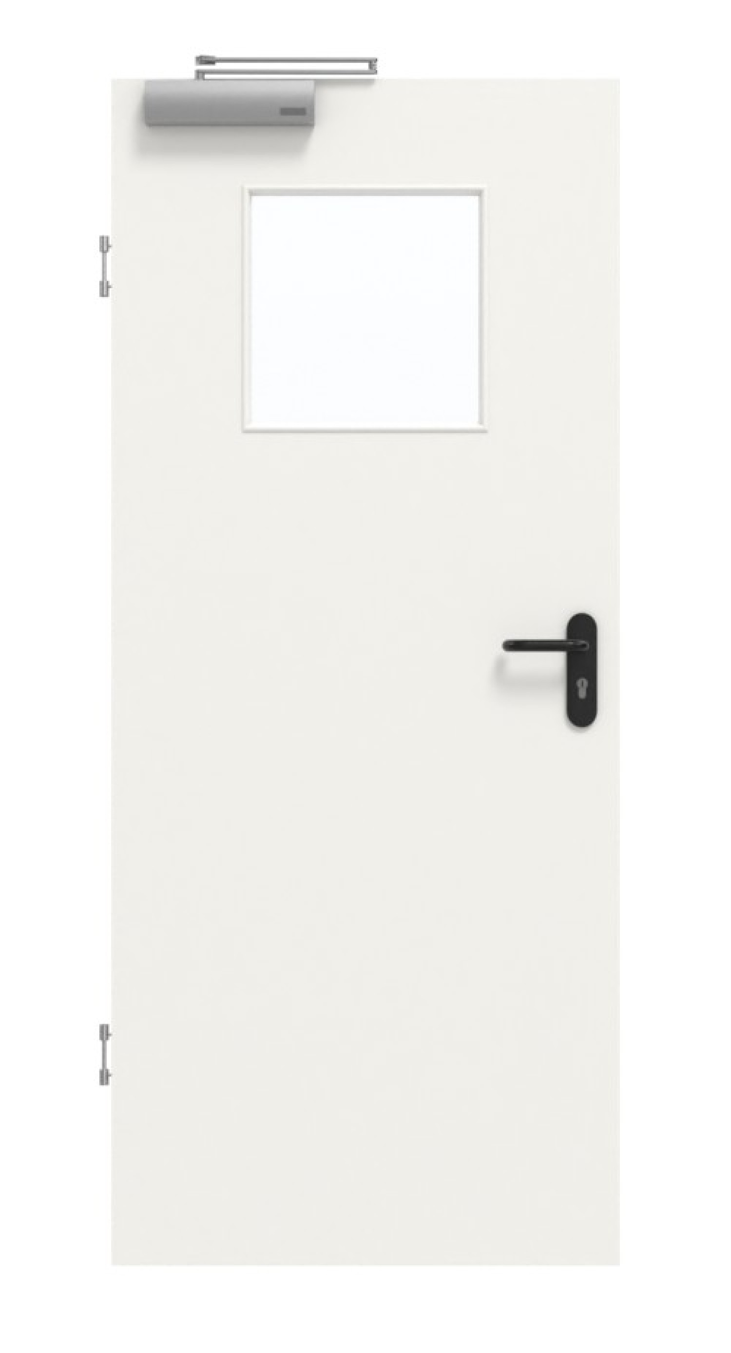 GARANT drzwi przeciwpożarowe białe lakierowane 9016 z przeszkleniem LA-9