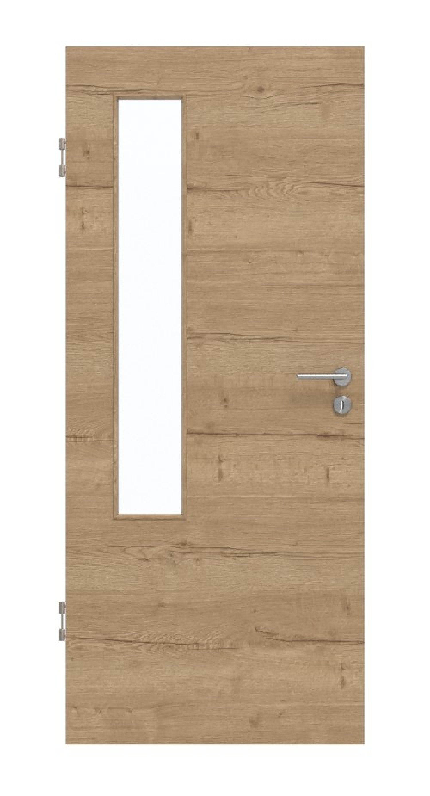 GARANT Drzwi ochronne Układ poprzeczny Authentic Dąb szczelinowy CePaL z okienkiem przeszklonym LA-5 po stronie zawiasów