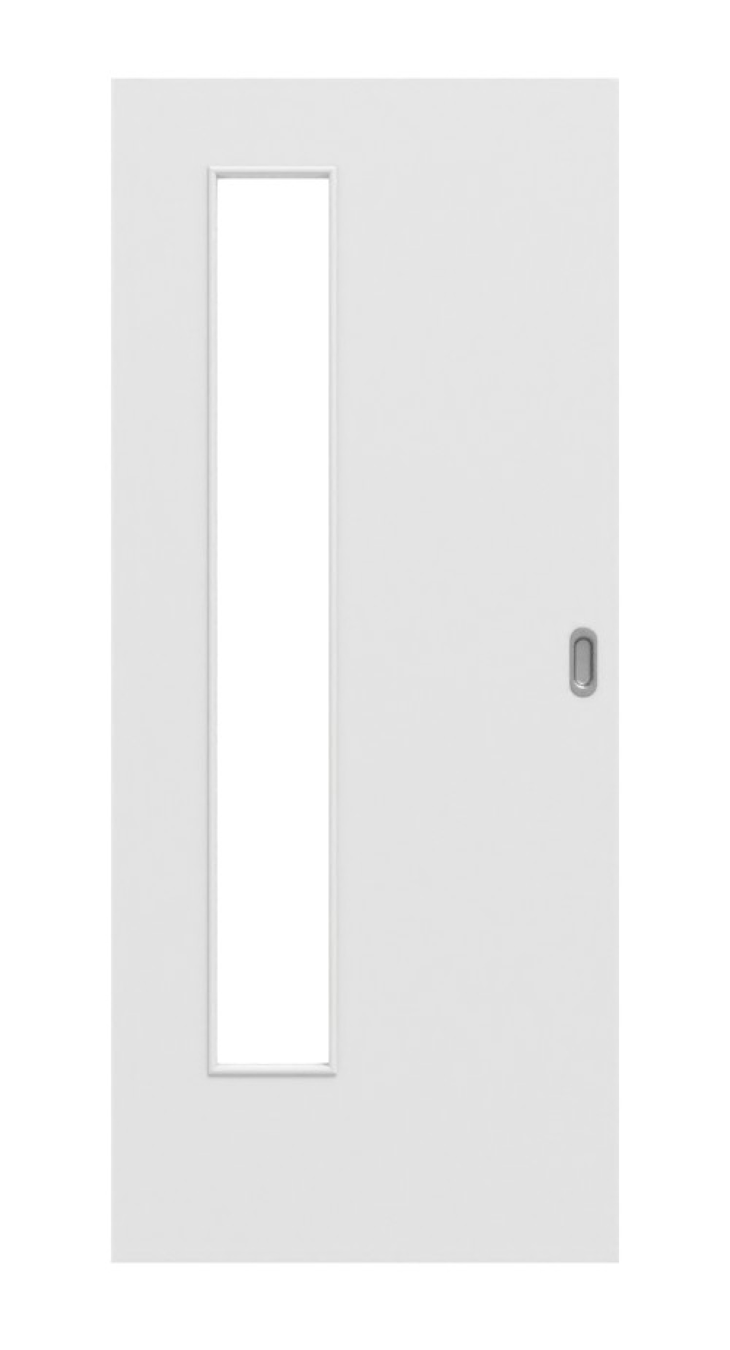 Frontansicht Bütte Biała LA 24 z boku Basic Durat Drzwi przesuwne - Huga