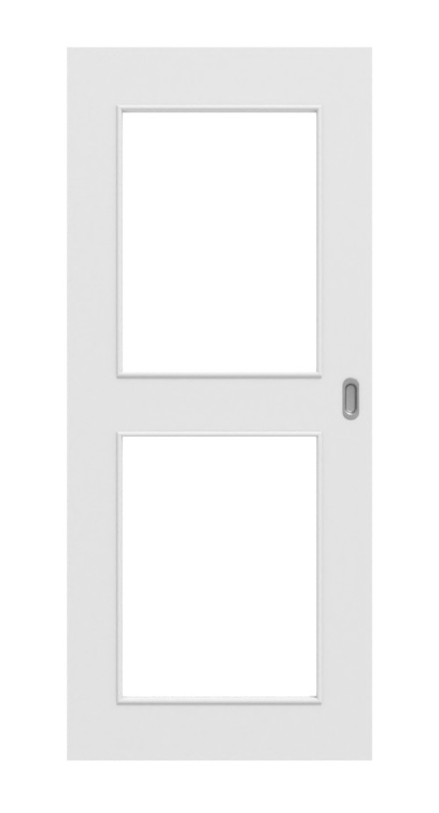 Frontansicht Bütte Biała LA 12 Basic Durat Drzwi Przesuwne - Huga