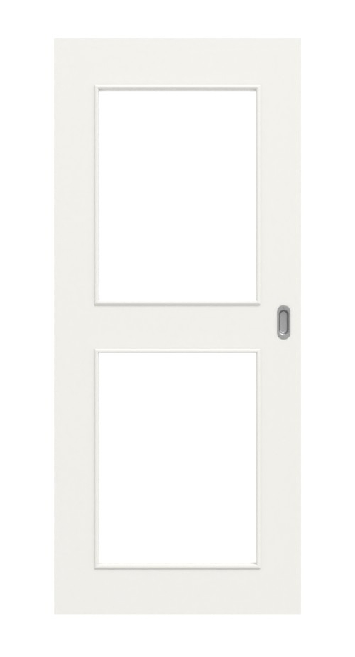 Frontansicht drzwi przesuwnych LA 12 Basic Lack w kolorze białym, podobnym do RAL 9016 - Huga