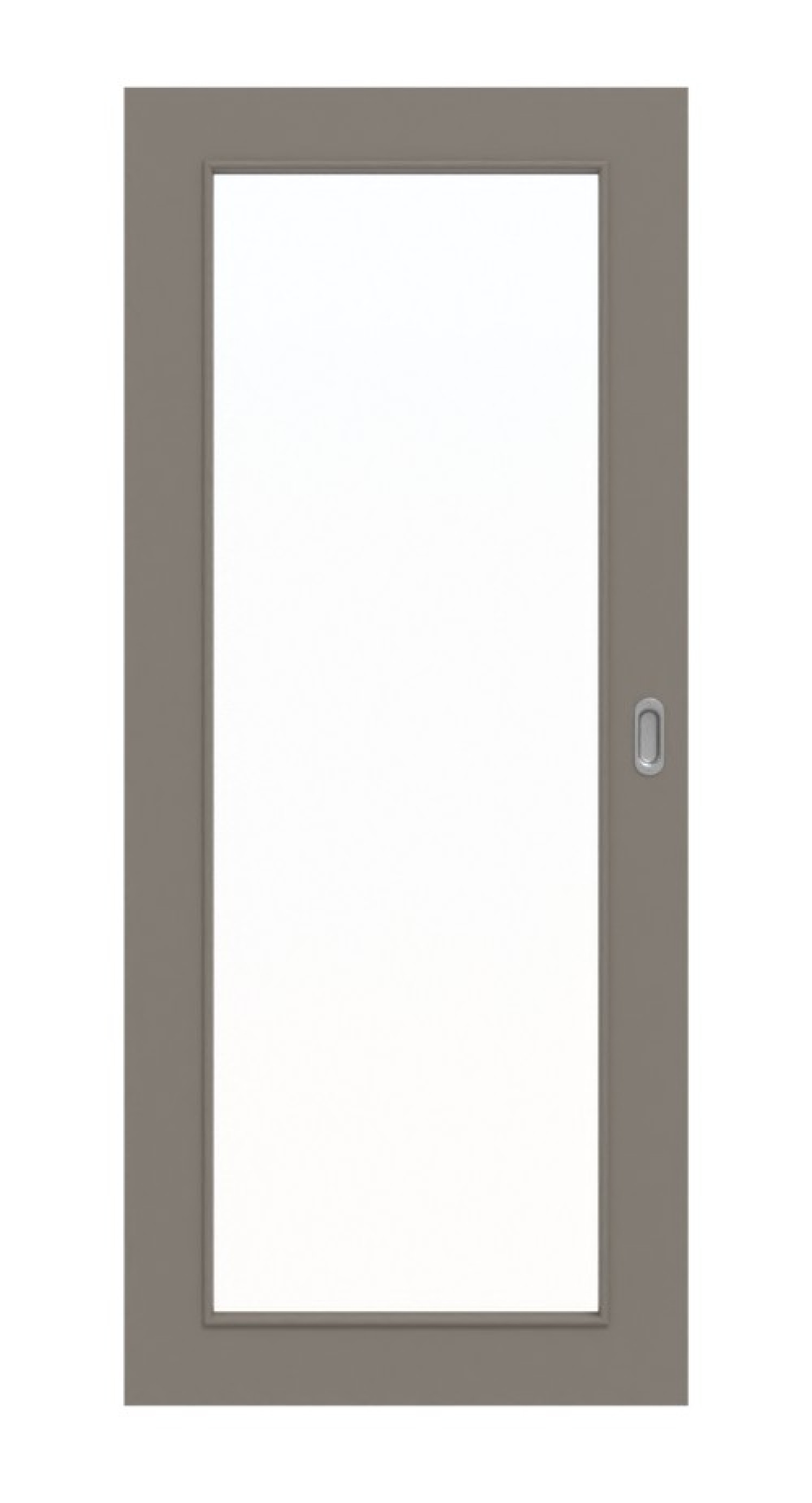 Frontansicht drzwi przesuwnych Taupe RAL 7048 Lakier LA 27 Basic - Huga