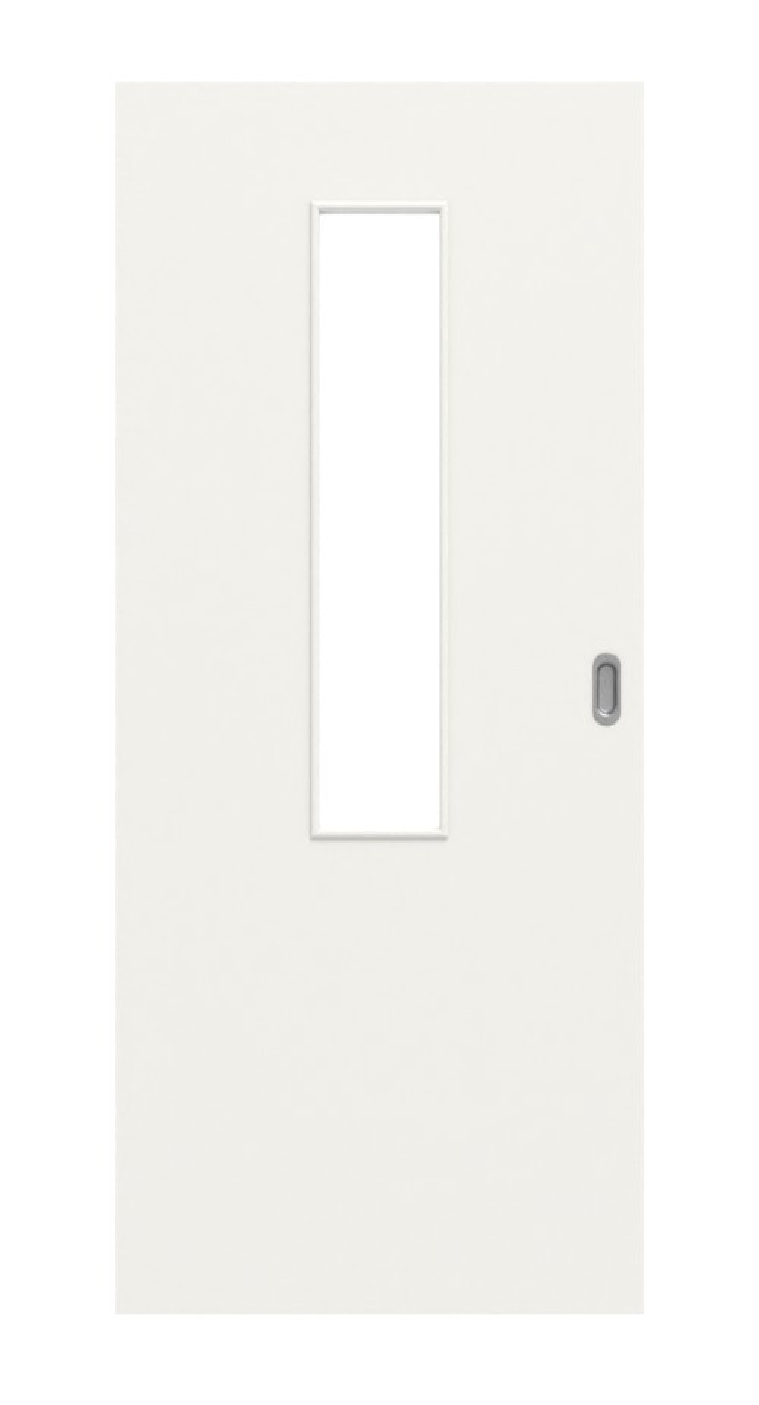 Frontansicht od białego podobnego do RAL 9016 LA 4 środkowa Basic Lakier Drzwi przesuwne - Huga
