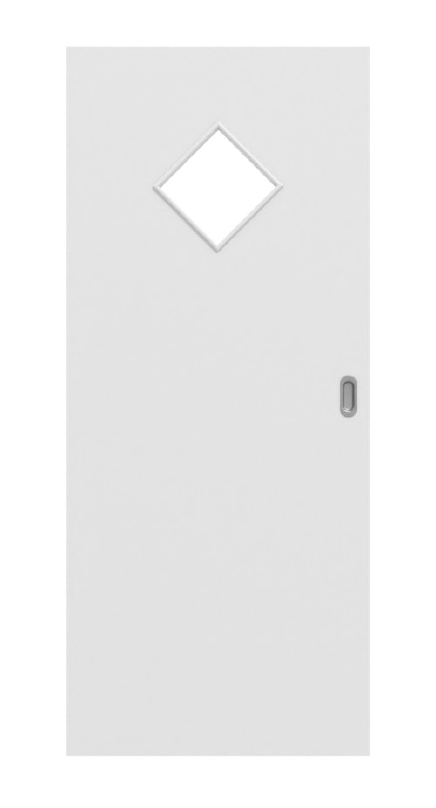 Frontansicht Bütte Biała LA 6 Romb Basic Durat Drzwi Przesuwne - Huga