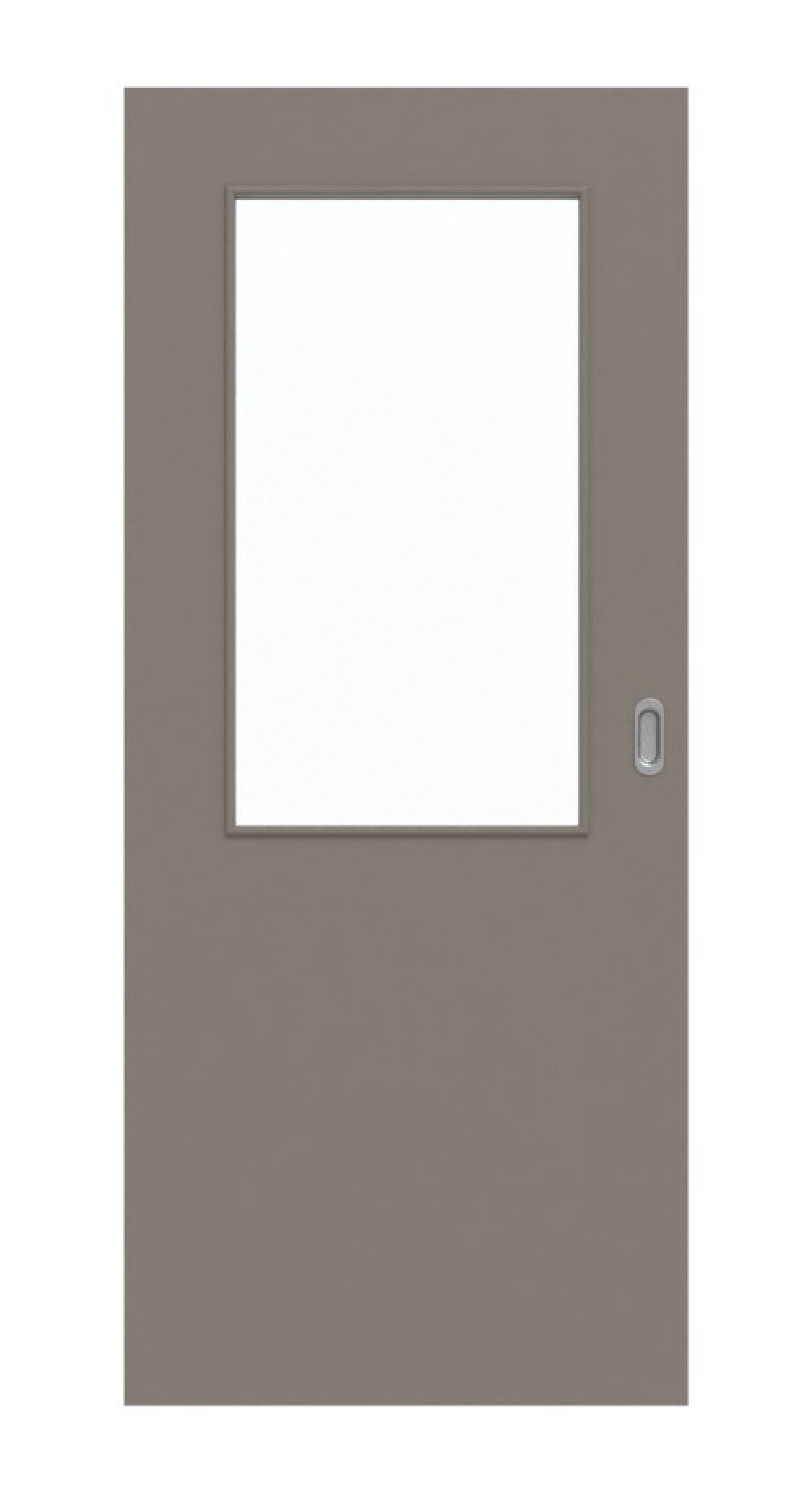 Frontansicht drzwi przesuwnych Taupe RAL 7048 Lakier LA 7 Basic - Huga