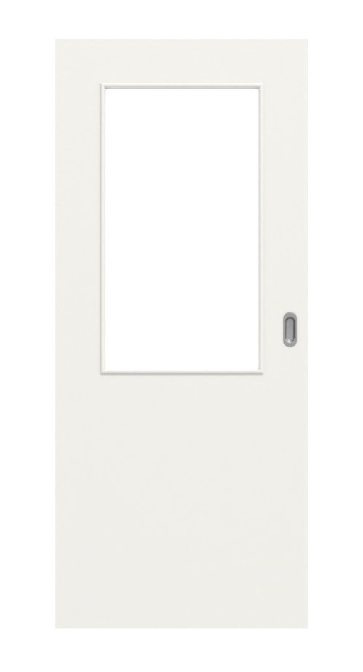 Frontansicht drzwi przesuwnych LA 7 Basic Lack w kolorze białym, podobnym do RAL 9016 - Huga