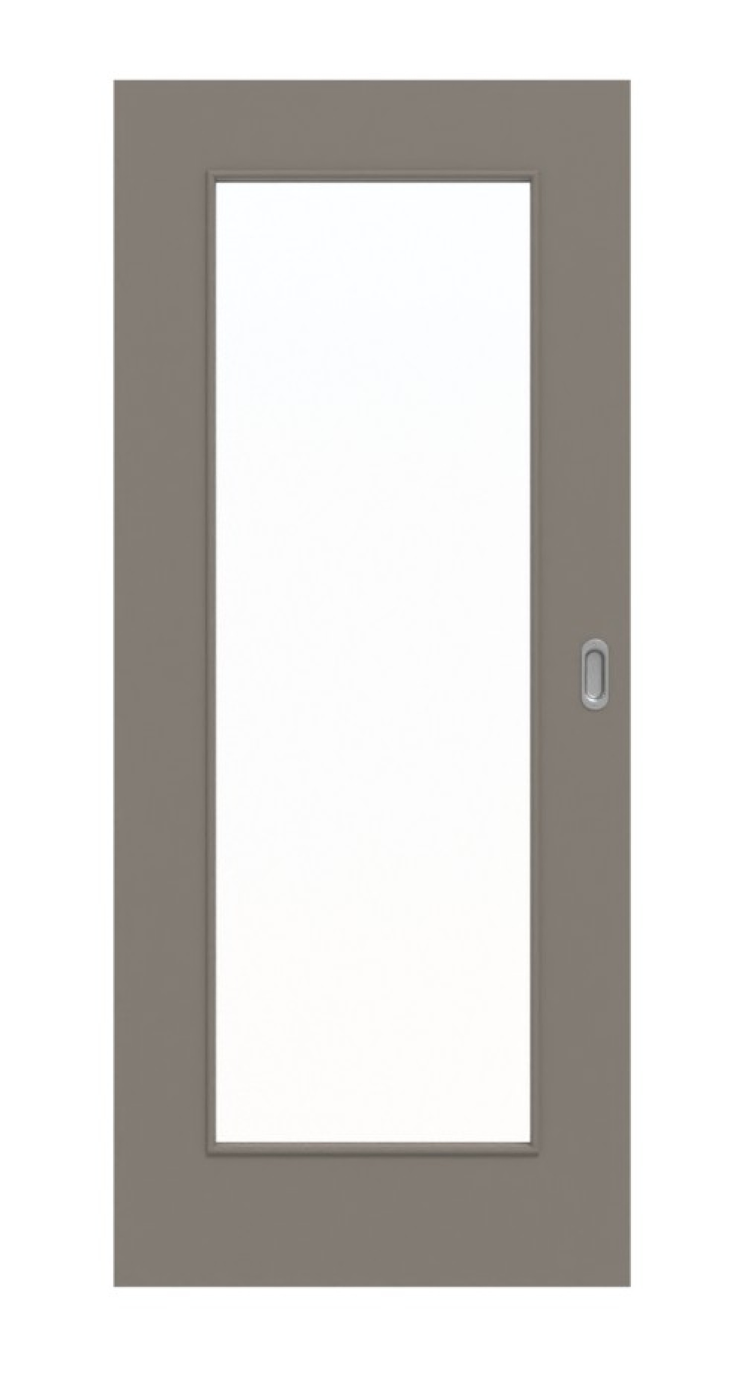 Frontansicht drzwi przesuwnych Taupe RAL 7048 Lakier LA 8 Basic - Huga