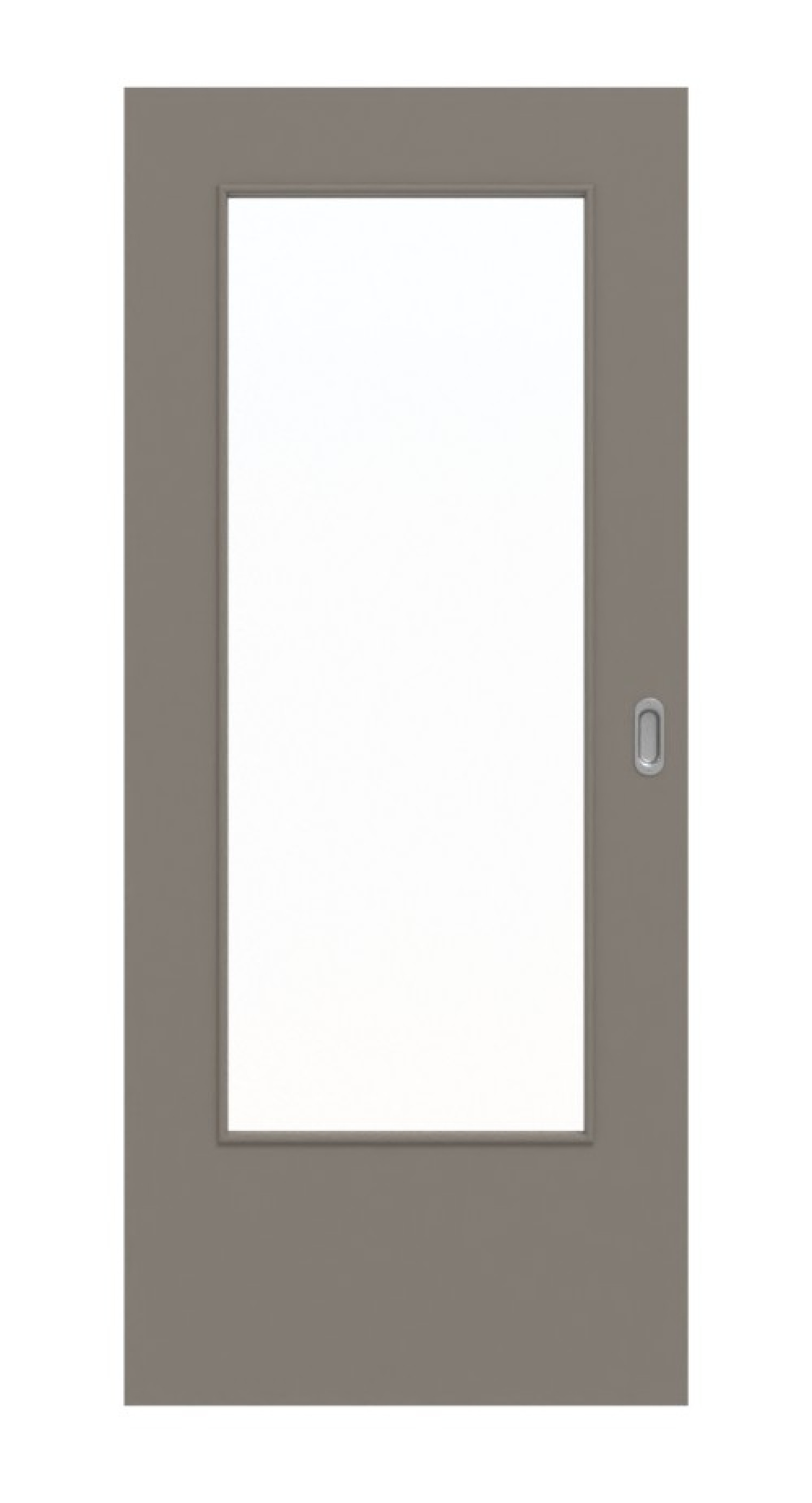 Frontansicht drzwi przesuwnych Taupe RAL 7048 Lakier DIN-LA Basic - Huga