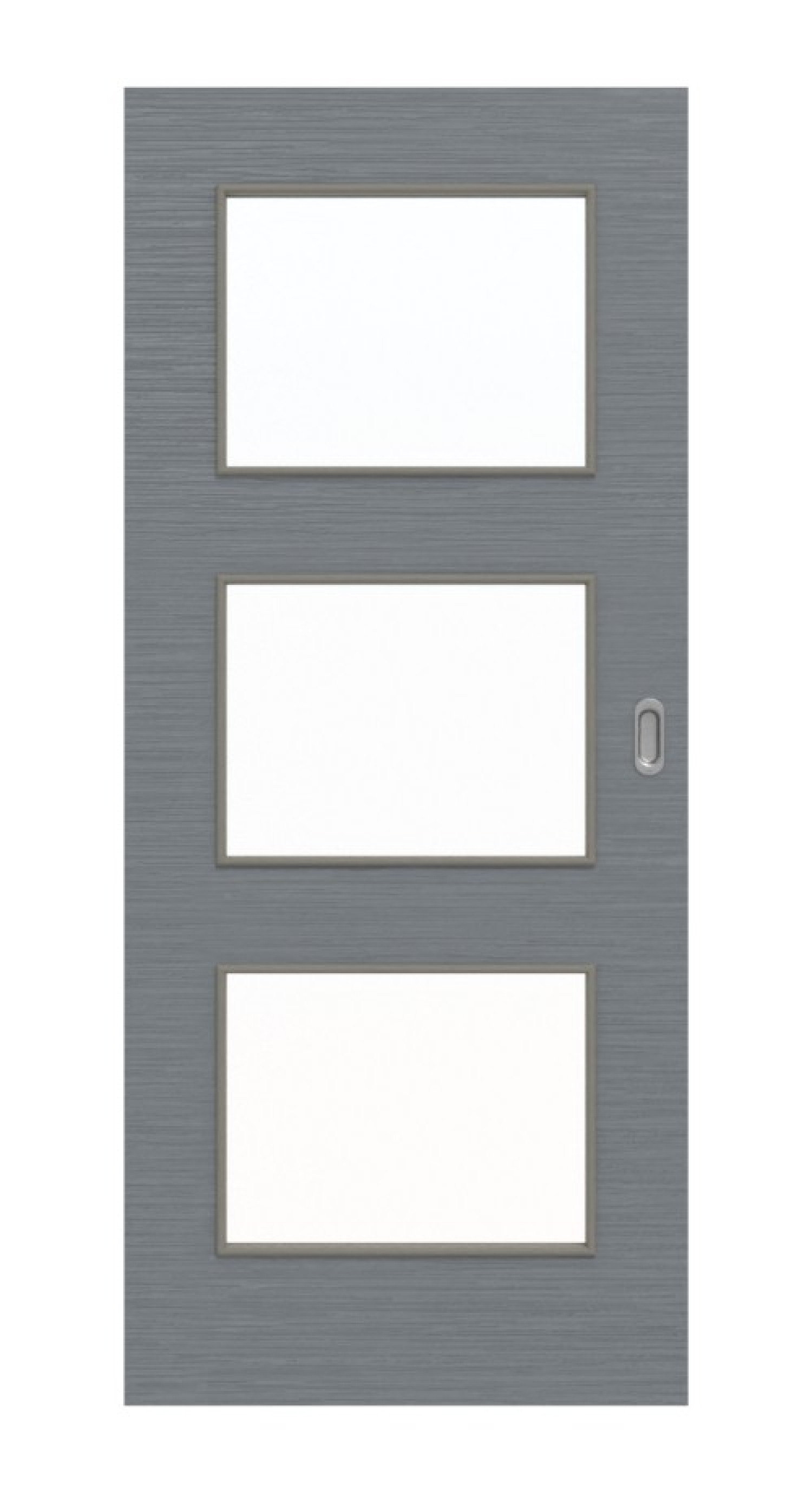 Widok z przodu drzwi przesuwnych Struktura Hygge Szary LA 11 Basic - Huga