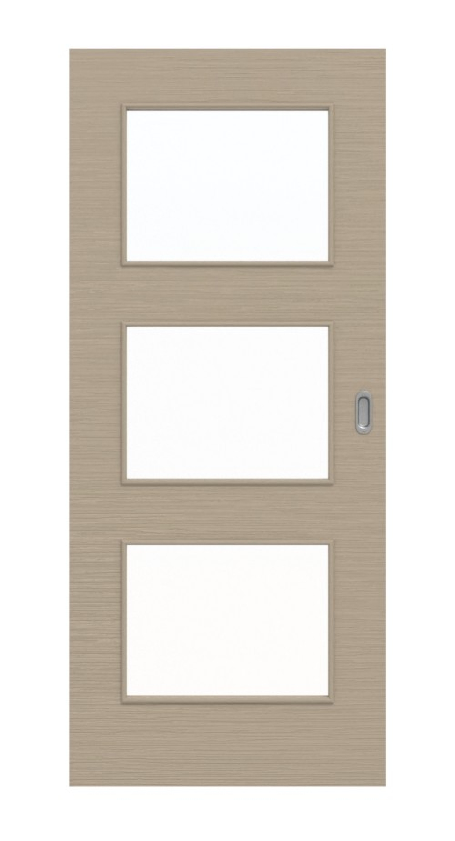 Frontansicht drzwi przesuwnych Strukturiert Taupe LA 11 Basic - Huga