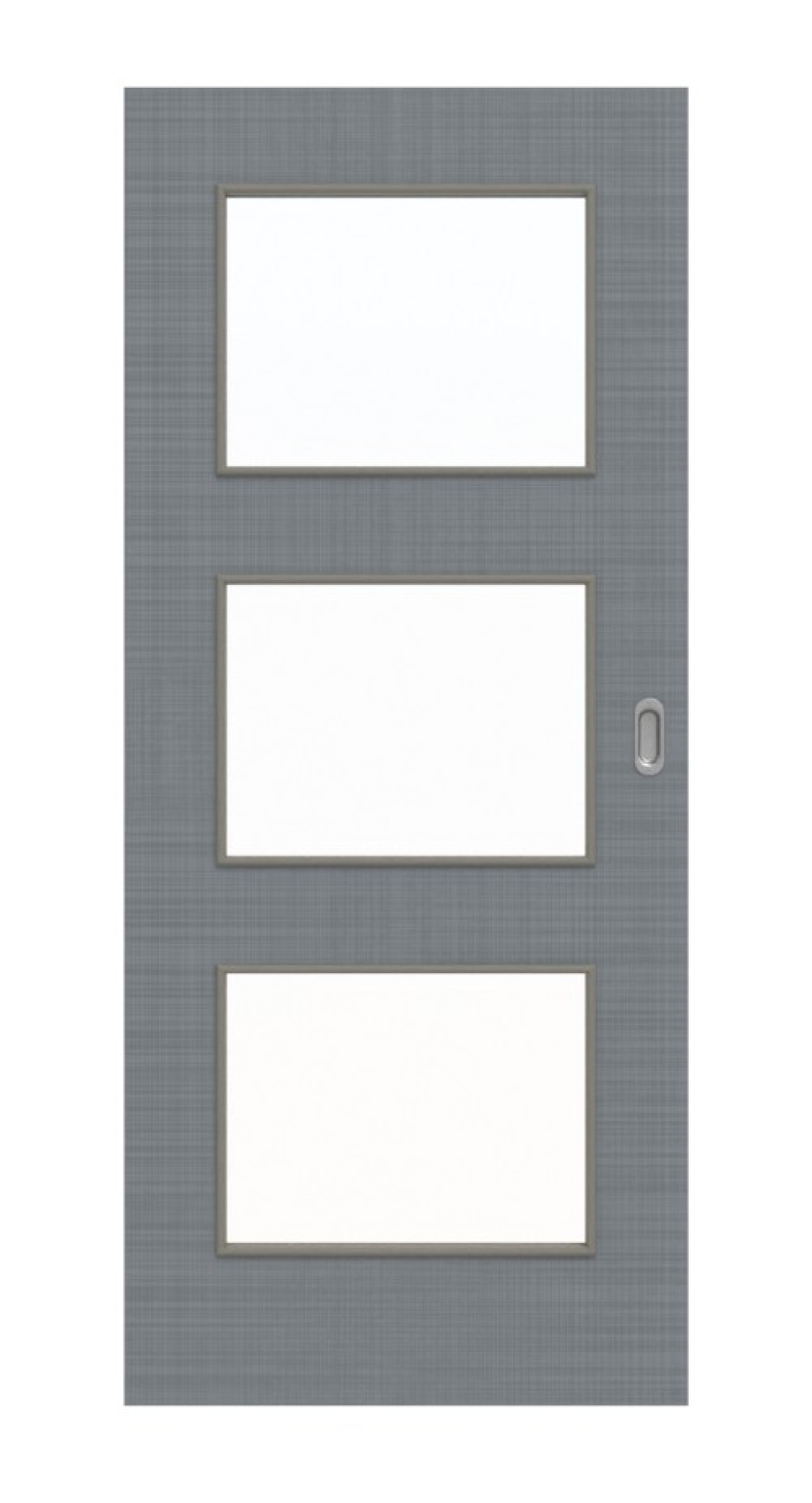 Widok z przodu drzwi przesuwnych Cotton like Hygge Szary LA 11 Basic - Huga