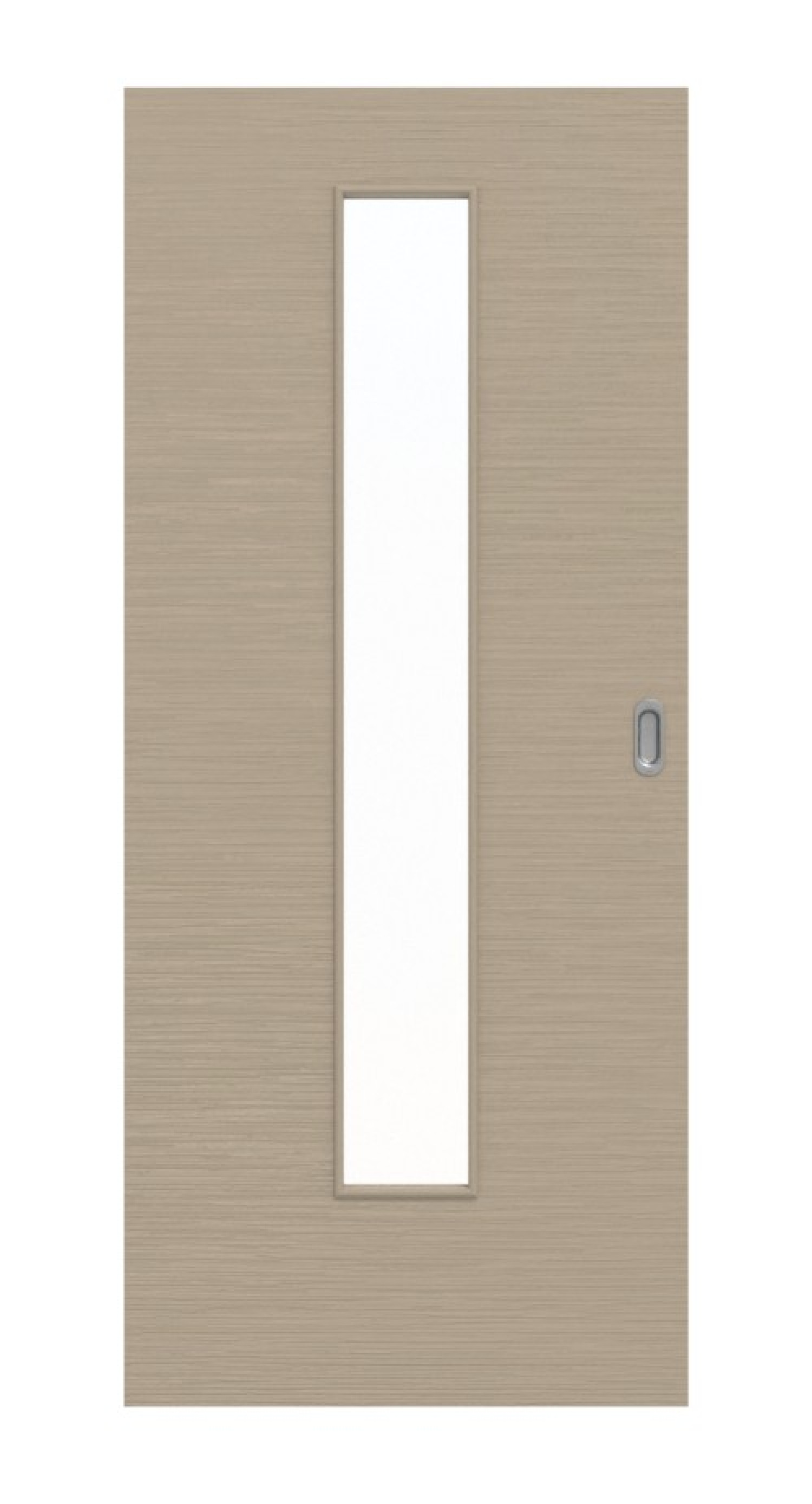 Frontansicht drzwi przesuwnych Strukturiert Taupe LA 24 Basic - Huga