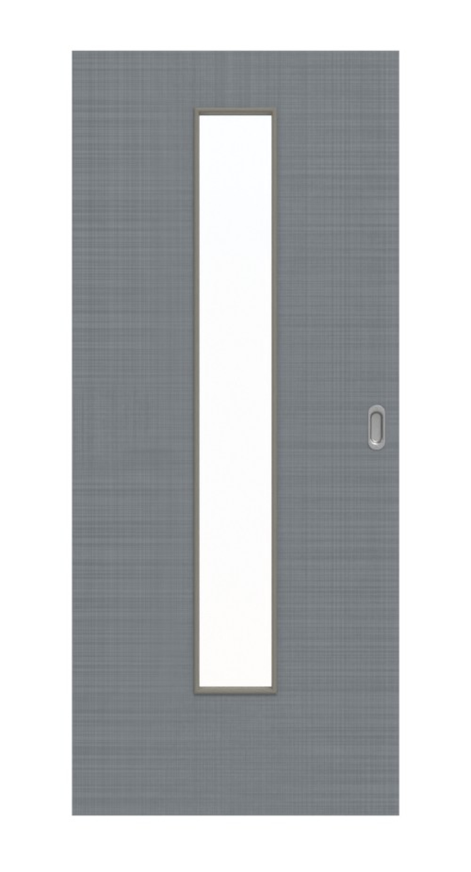 Frontansicht drzwi przesuwnych Cotton like Hygge Szary LA 24 środkowy Basic - Huga