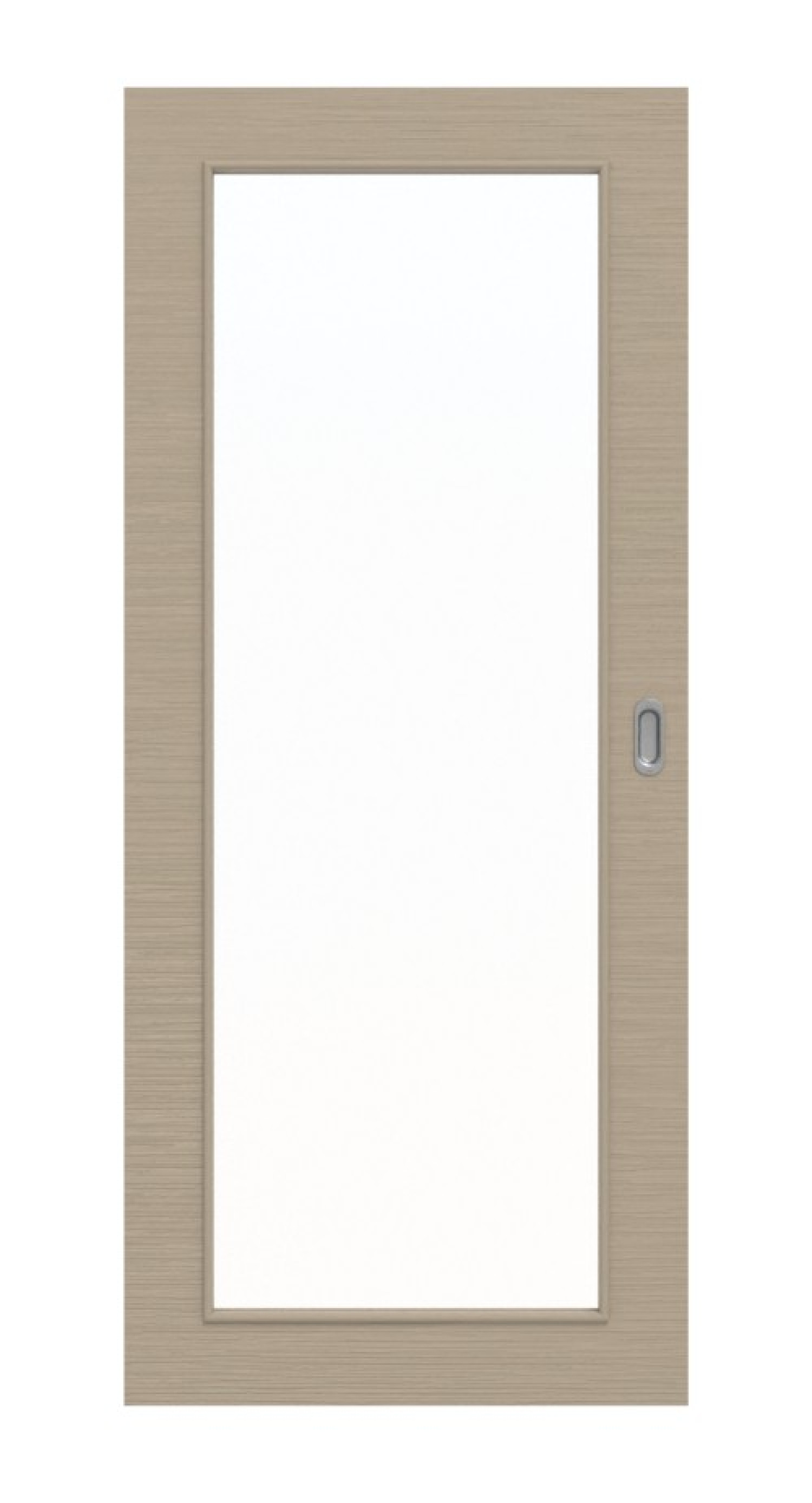 Frontansicht drzwi przesuwnych Strukturiert Taupe LA 27 Basic - Huga