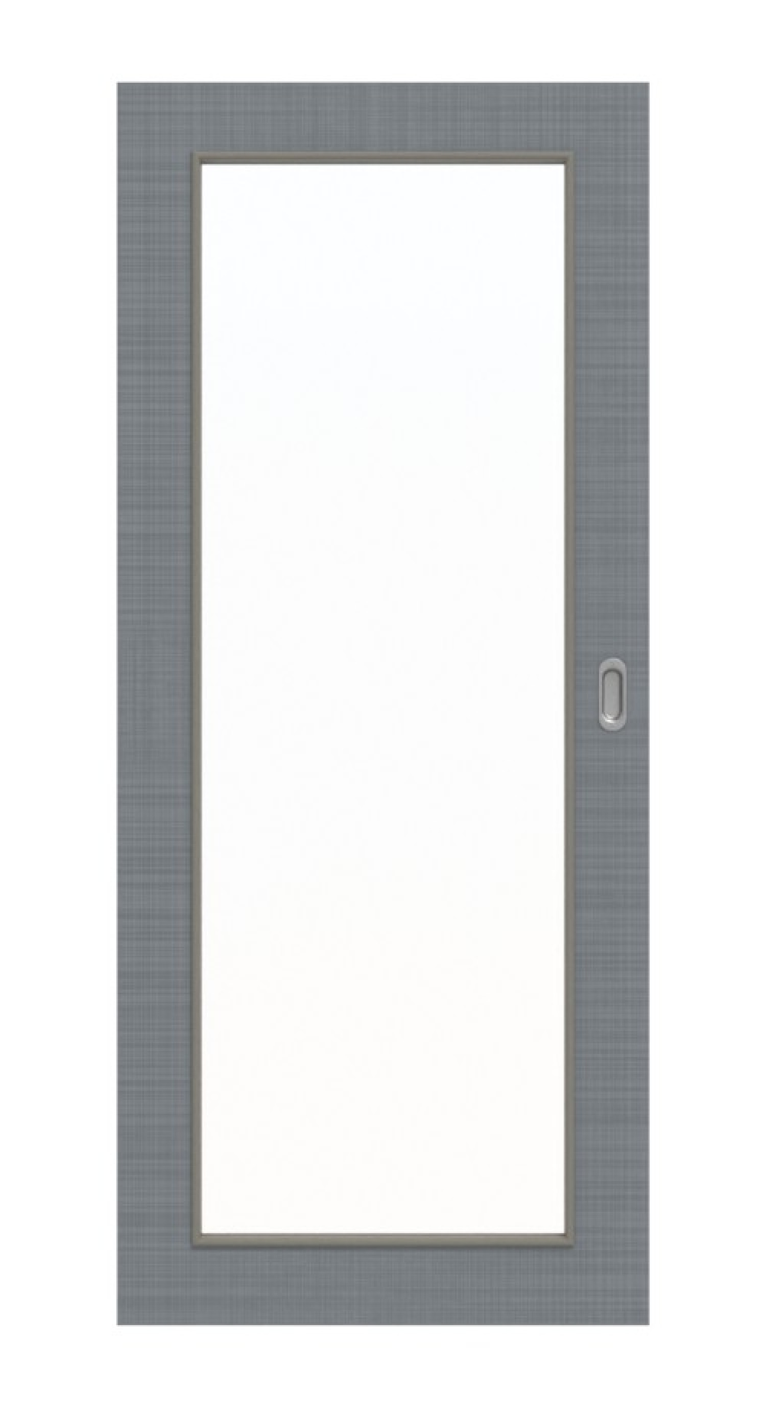 Frontansicht drzwi przesuwnych Cotton like Hygge Szary LA 27 Basic - Huga