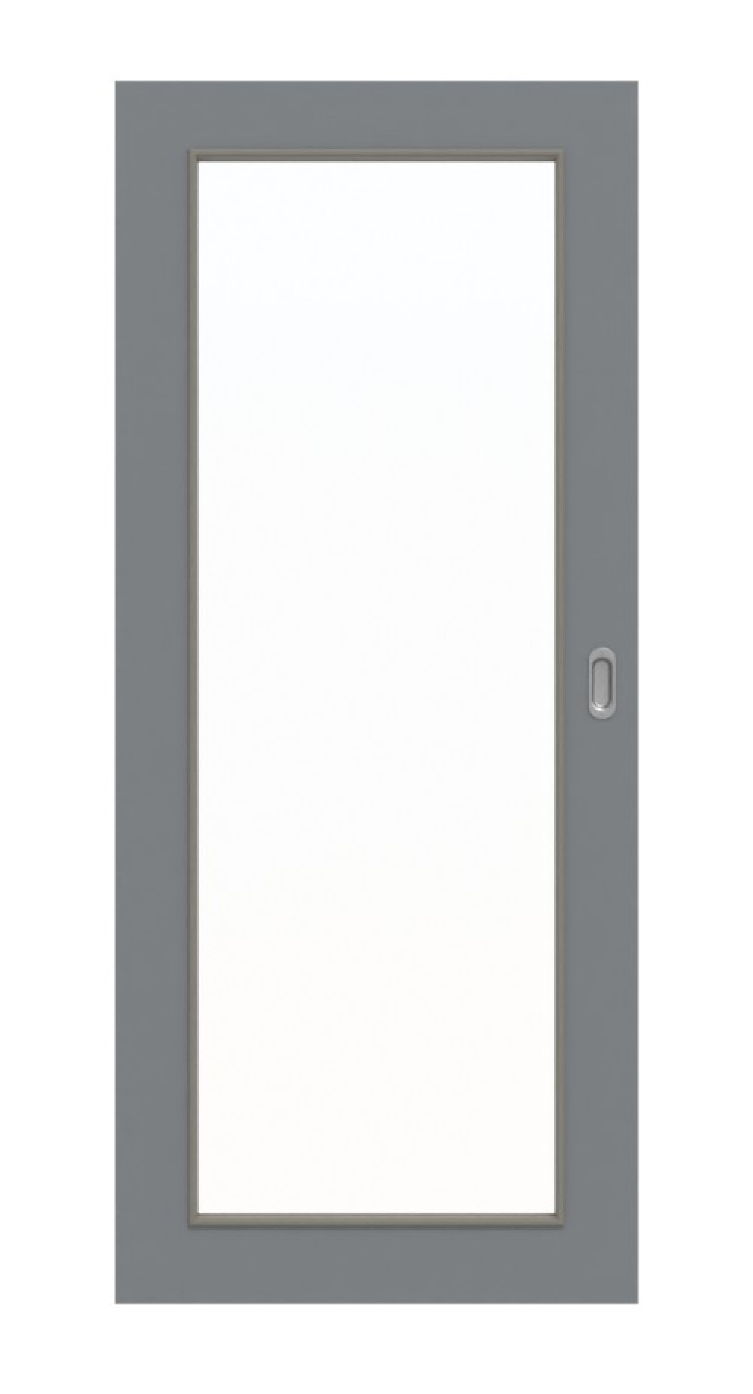 Frontansicht drzwi przesuwnych Ultramatt Hygge Szary LA 27 Basic - Huga