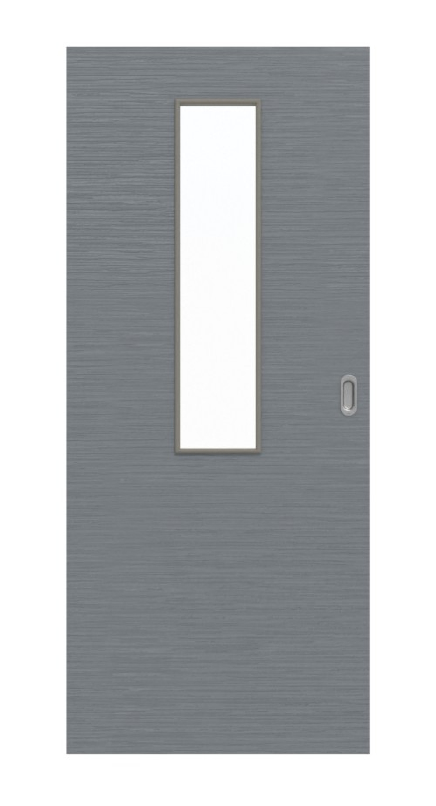 Frontansicht drzwi przesuwnych Strukturiert Hygge Szary LA 4 środkowy Basic - Huga