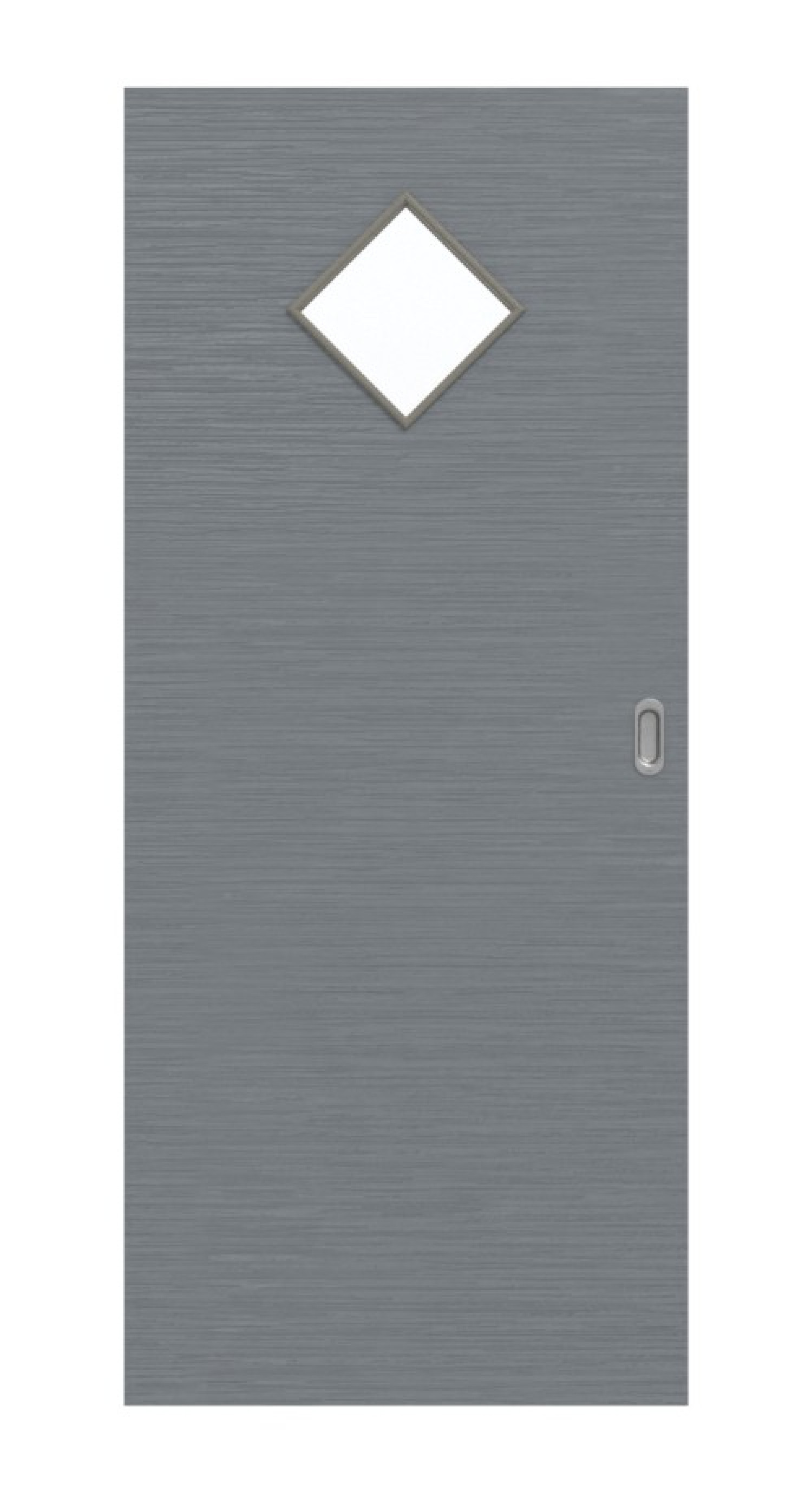 Frontansicht drzwi przesuwnych Struktura Hygge Szary LA 6 Romb Basic - Huga