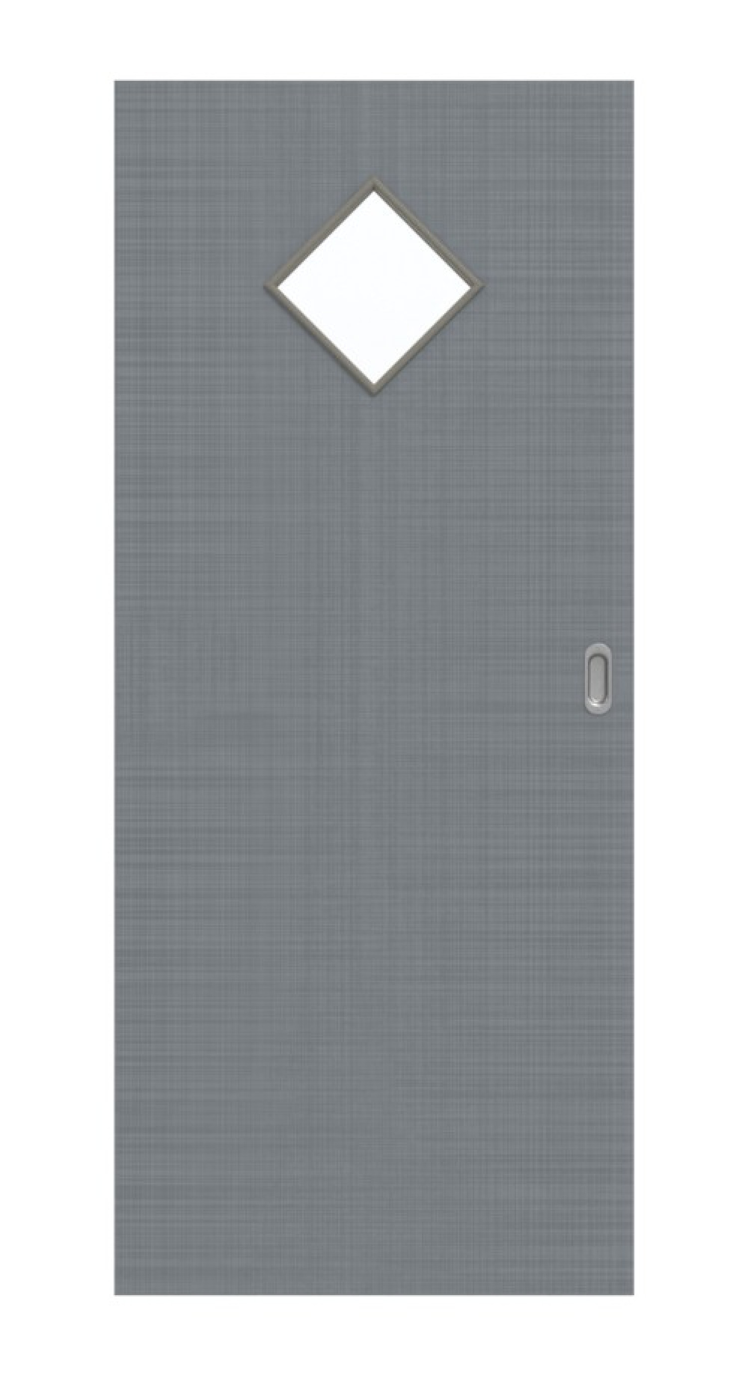 Frontansicht drzwi przesuwnych Cotton like Hygge Szary LA 6 Diament Basic - Huga