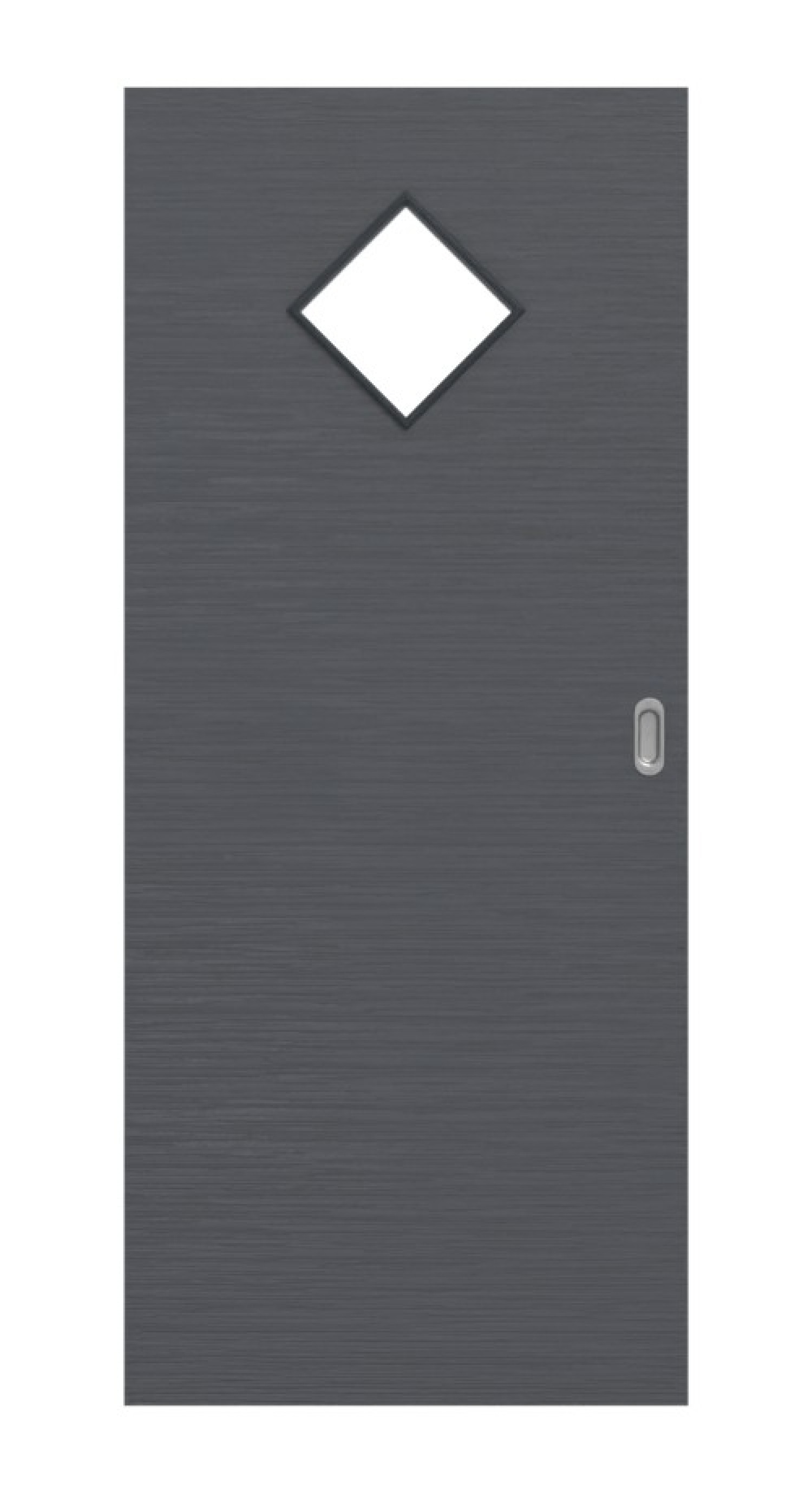 Front view of sliding door Structured Anthracite LA 6 Basic - Huga