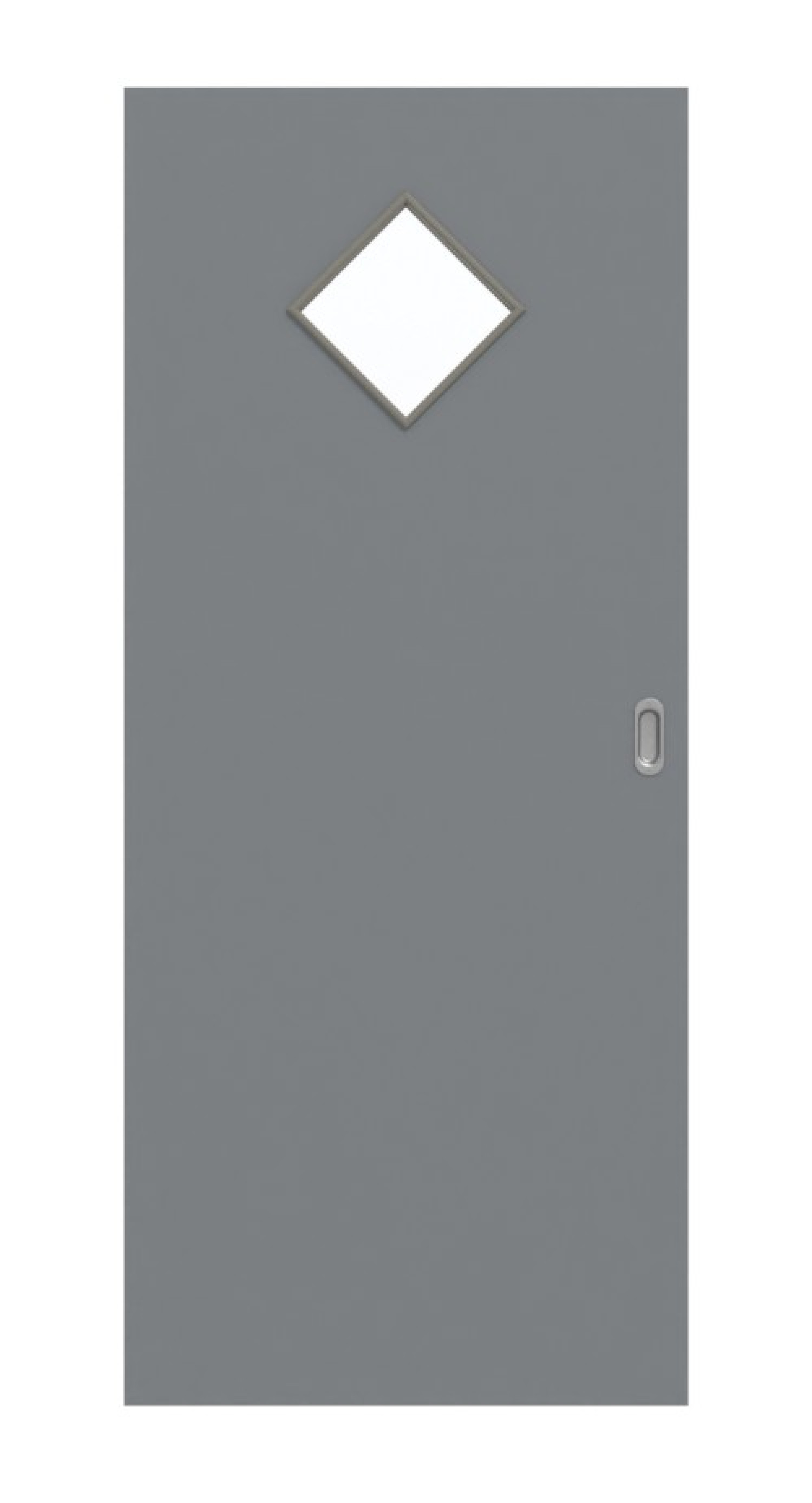 Frontansicht drzwi przesuwnych Ultramatt Hygge Szary LA 6 Romb Basic - Huga