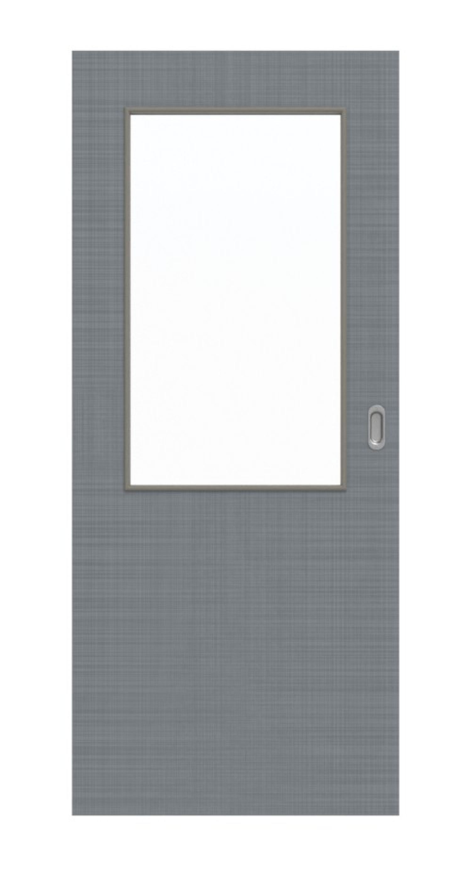 Frontansicht drzwi przesuwnych Cotton like Hygge Szary LA 7 Basic - Huga