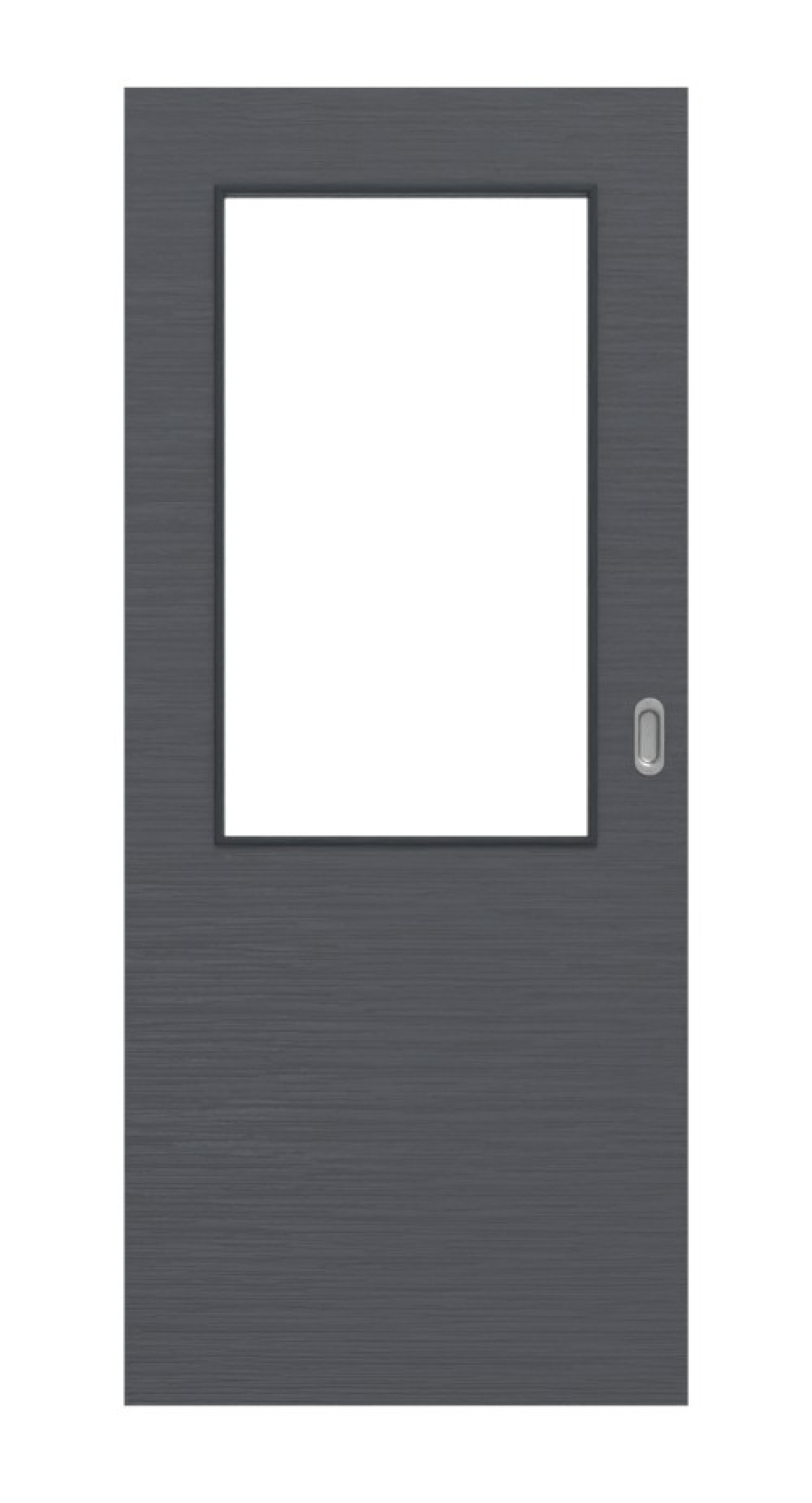 Frontansicht drzwi przesuwnych Strukturiert Anthrazit LA 7 Basic - Huga