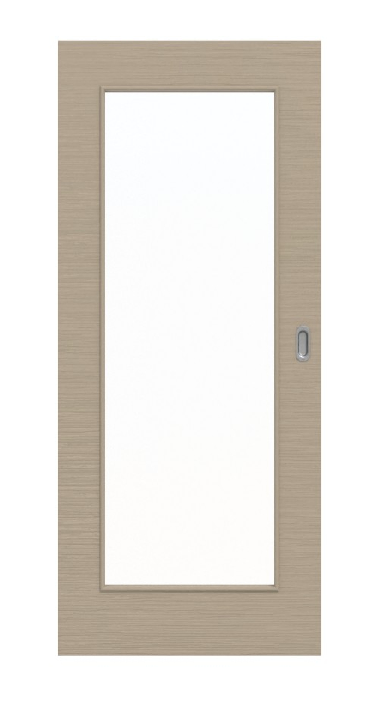 Frontansicht drzwi przesuwnych Strukturiert Taupe LA 8 Basic - Huga