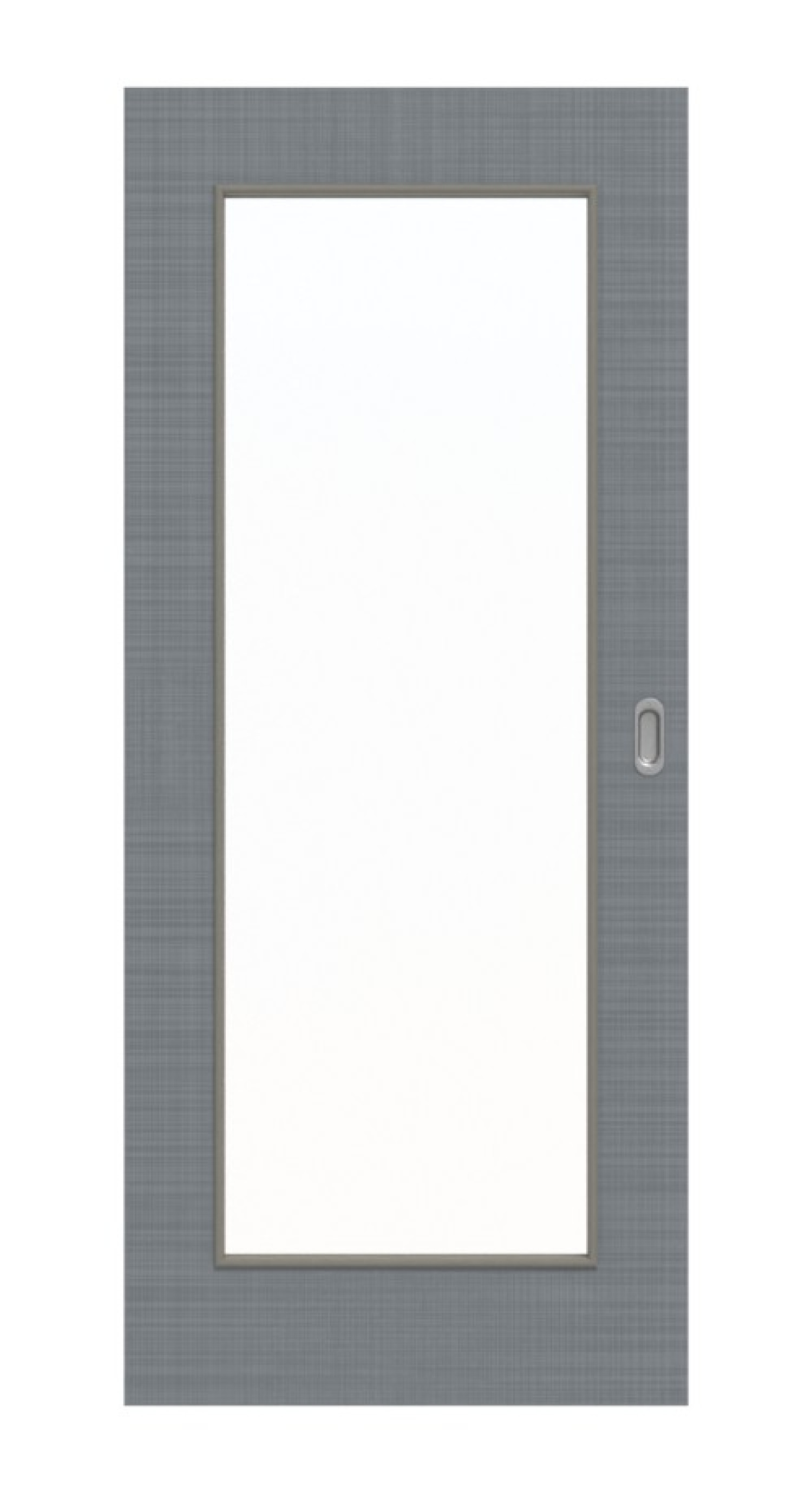 Frontansicht drzwi przesuwnych Cotton like Hygge Szary LA 8 Basic - Huga