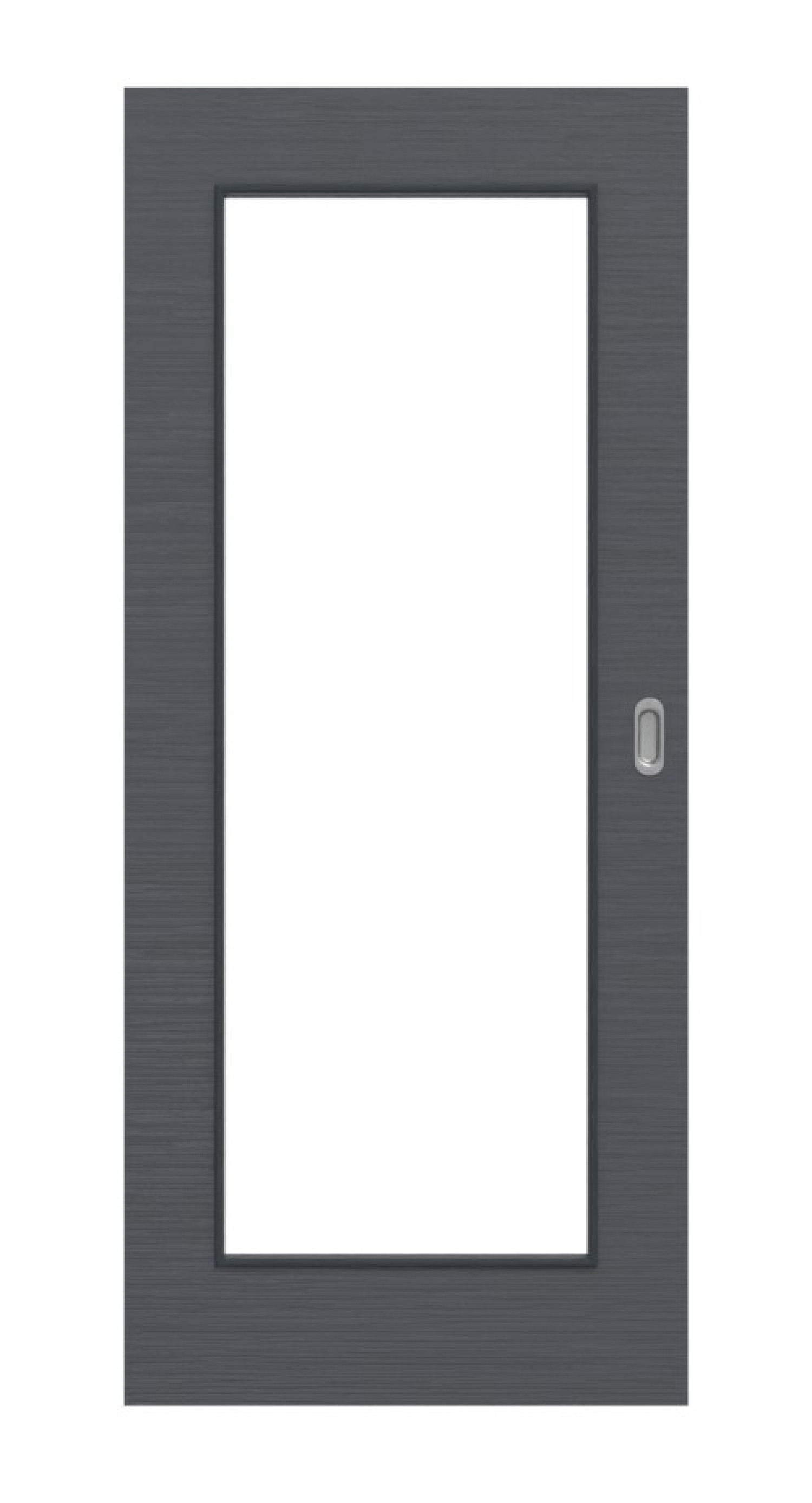 Frontansicht drzwi przesuwnych Strukturiert Anthrazit LA 8 Basic - Huga