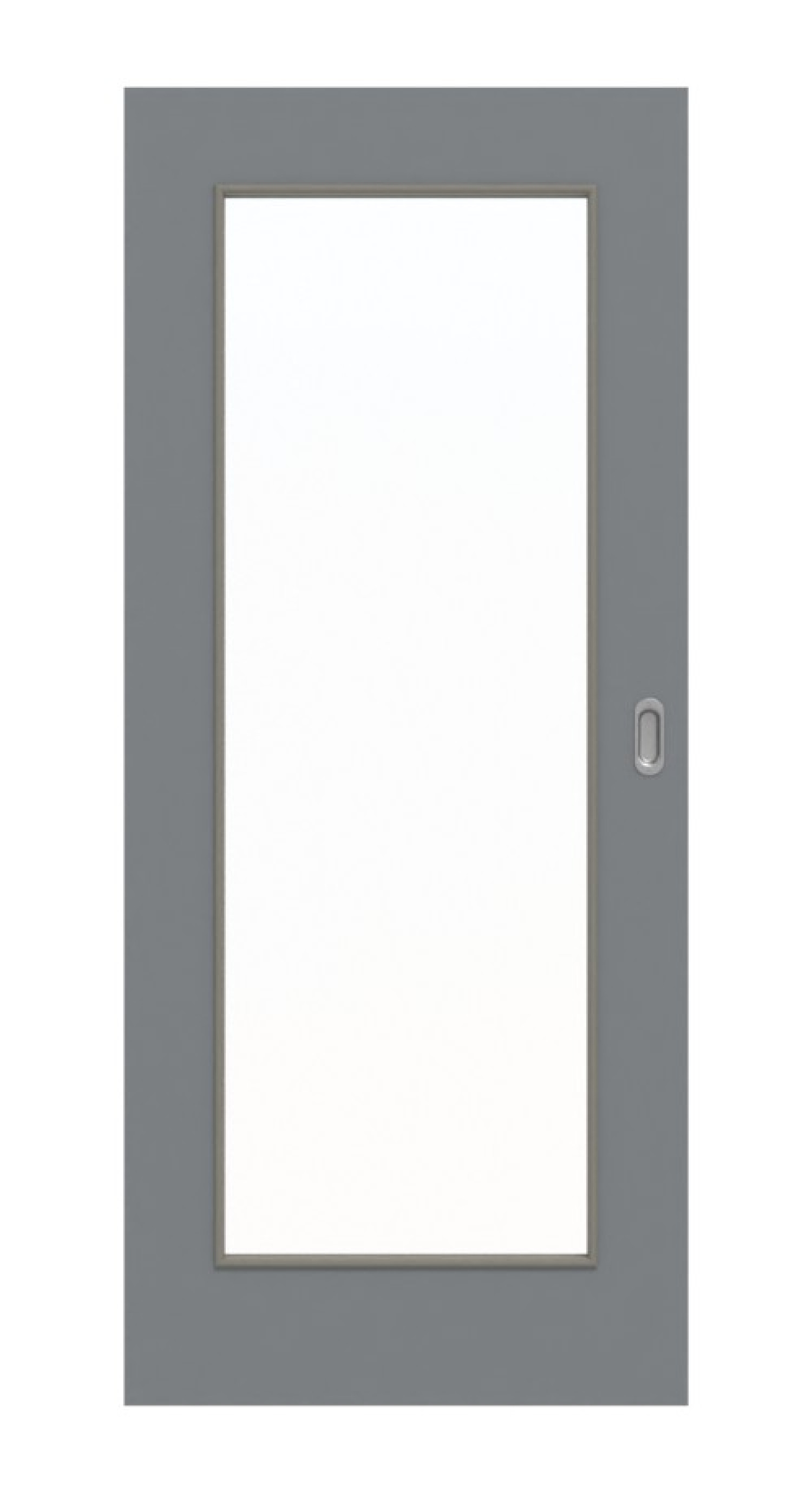 Front view of sliding door Ultramatt Hygge Grey LA 8 Basic - Huga