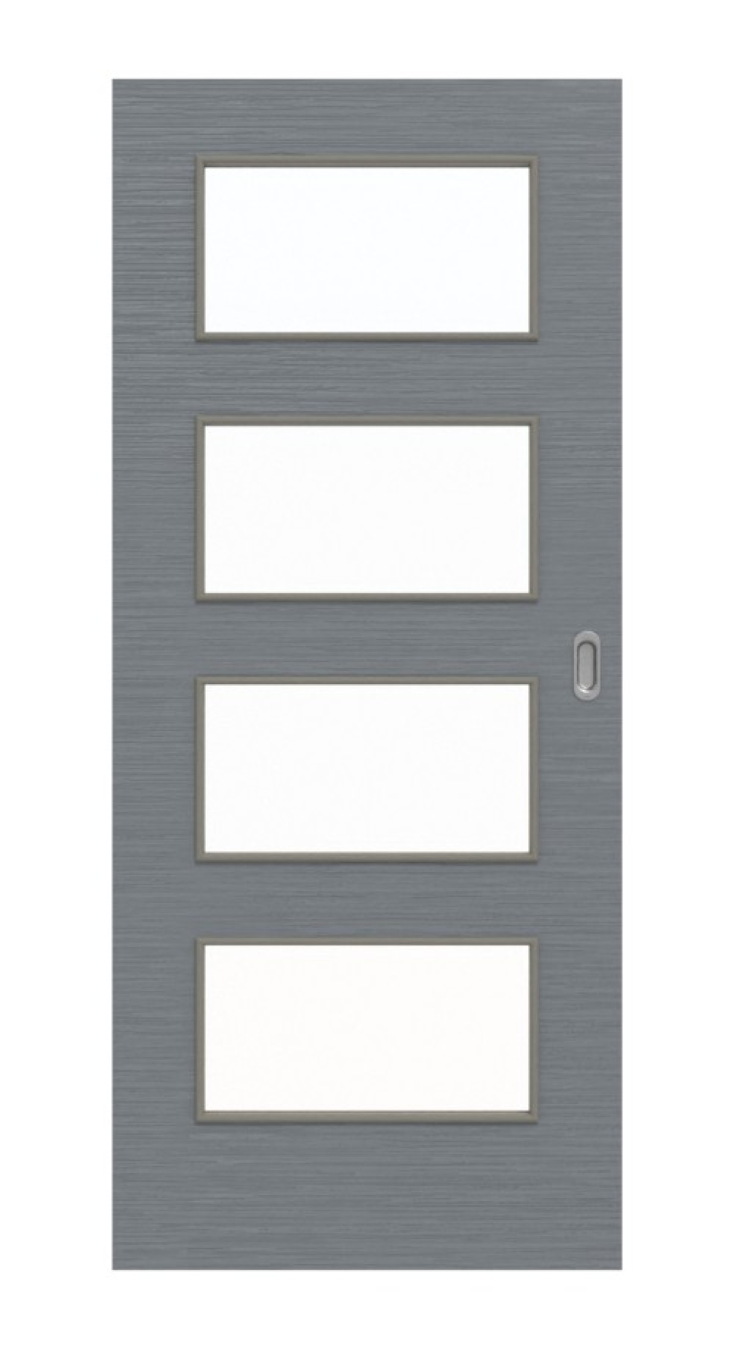 Widok z przodu drzwi przesuwnych Struktura Hygge Szary LA 9 Basic - Huga