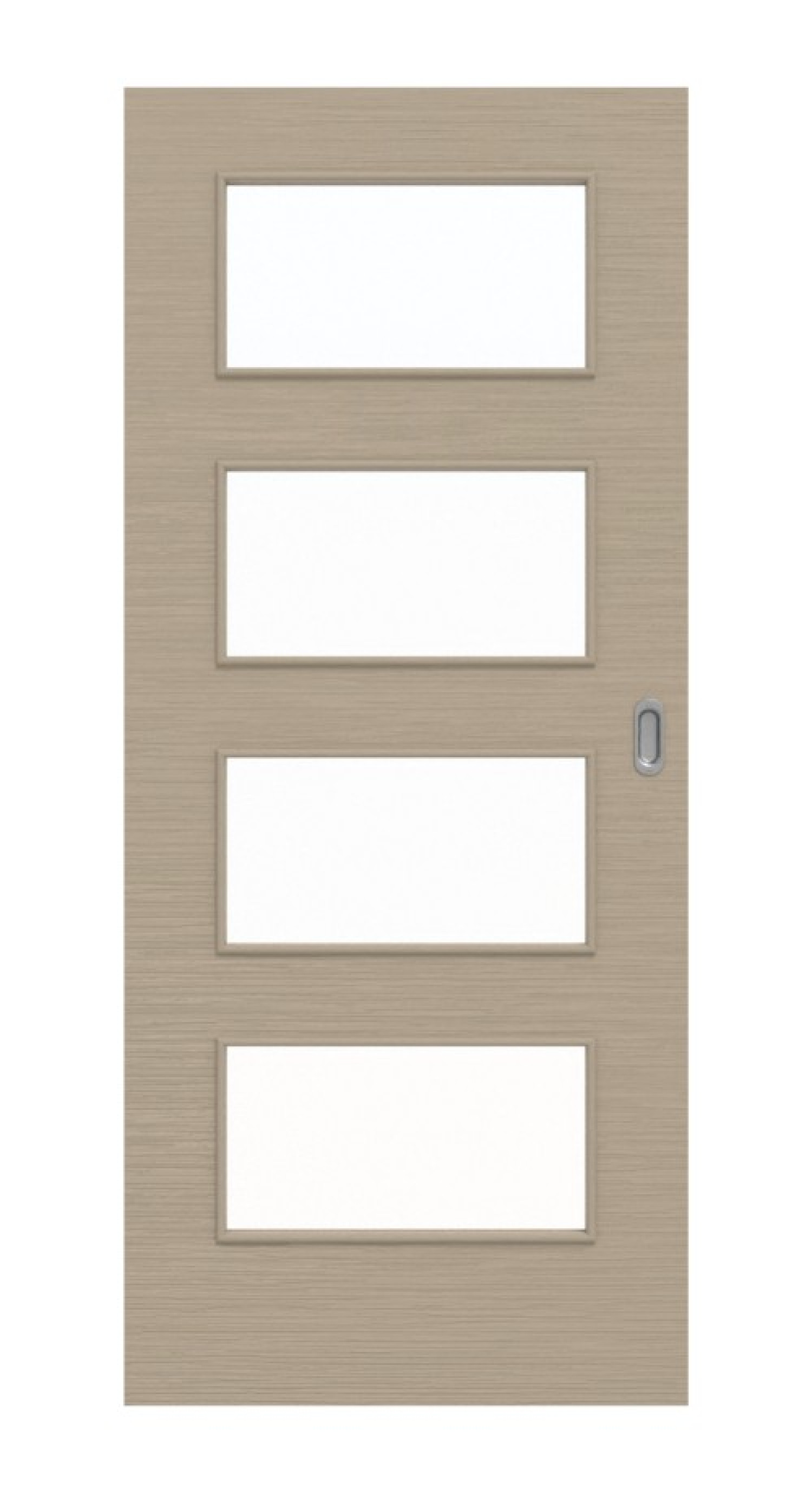 Frontansicht drzwi przesuwnych Strukturiert Taupe LA 9 Basic - Huga