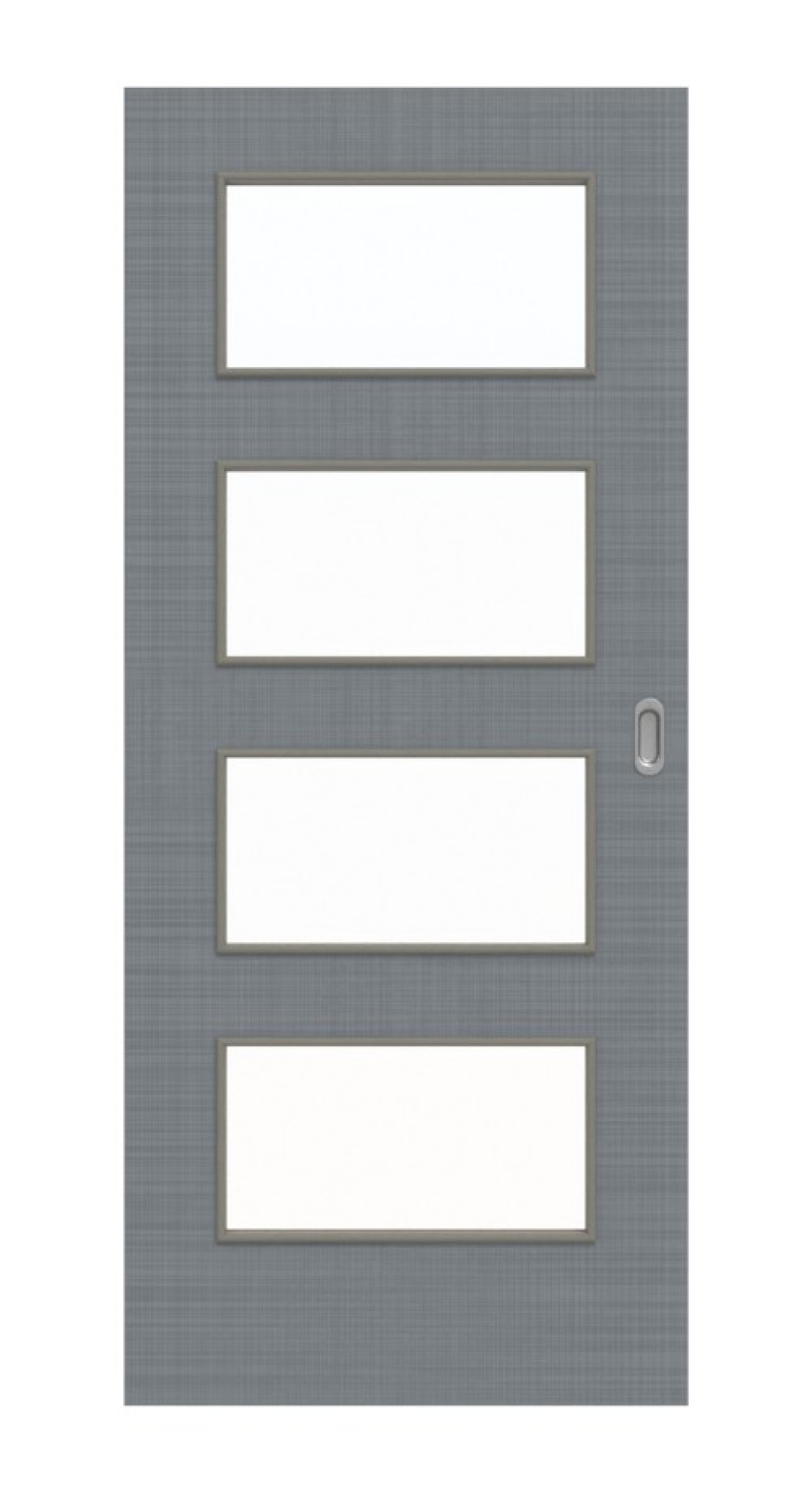 Widok z przodu drzwi przesuwnych Cotton like Hygge Szary LA 9 Basic - Huga