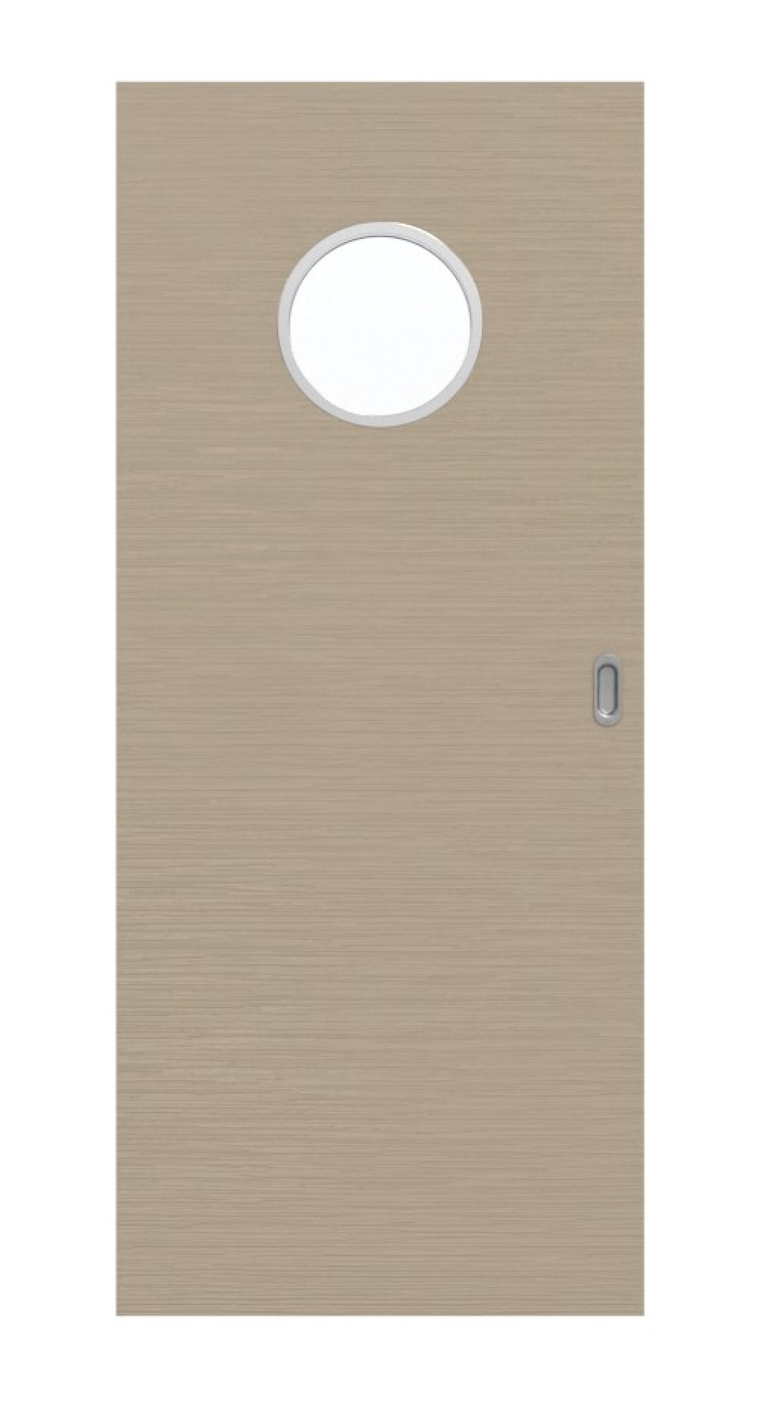 Widok z przodu drzwi przesuwnych Struktura Taupe LA Okołek Basic - Huga