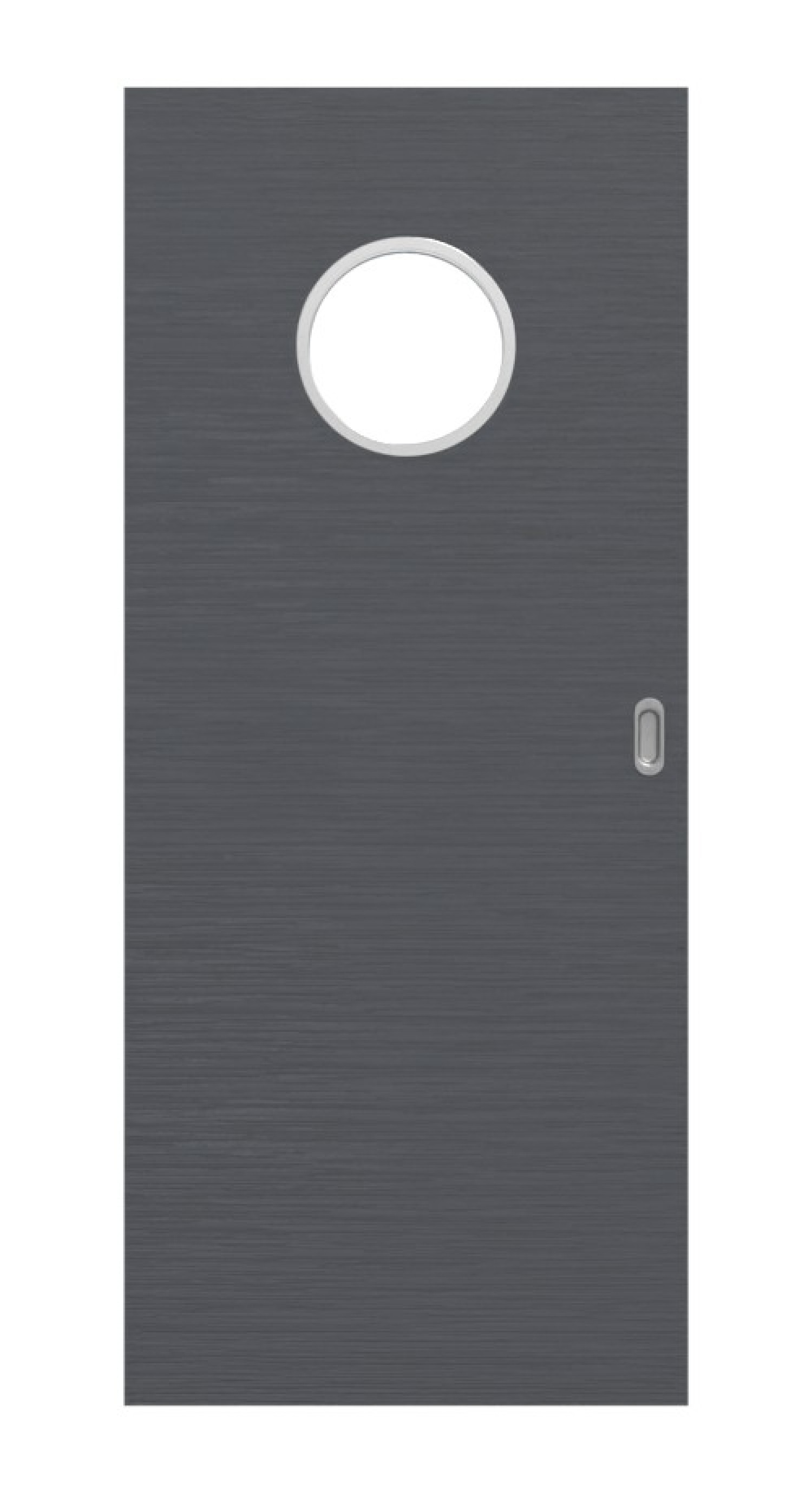 Widok z przodu drzwi przesuwnych Struktura Antracyt LA Okołek Podstawowy - Huga