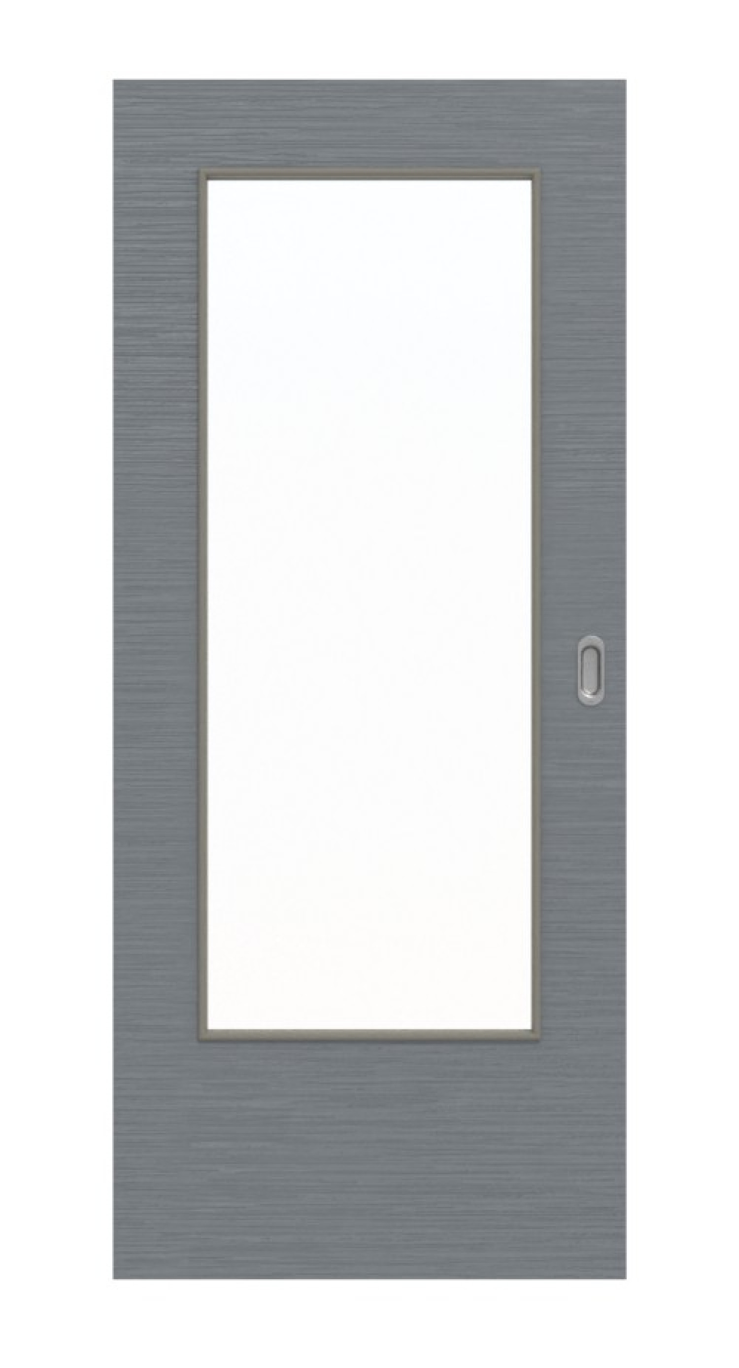 Frontansicht drzwi przesuwnych Strukturiert Hygge Szary LA-DIN Basic - Huga