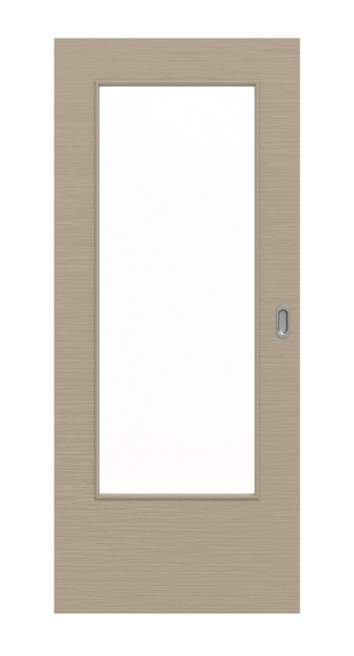 Widok z przodu drzwi przesuwnej Struktura Taupe LA-DIN Basic - Huga