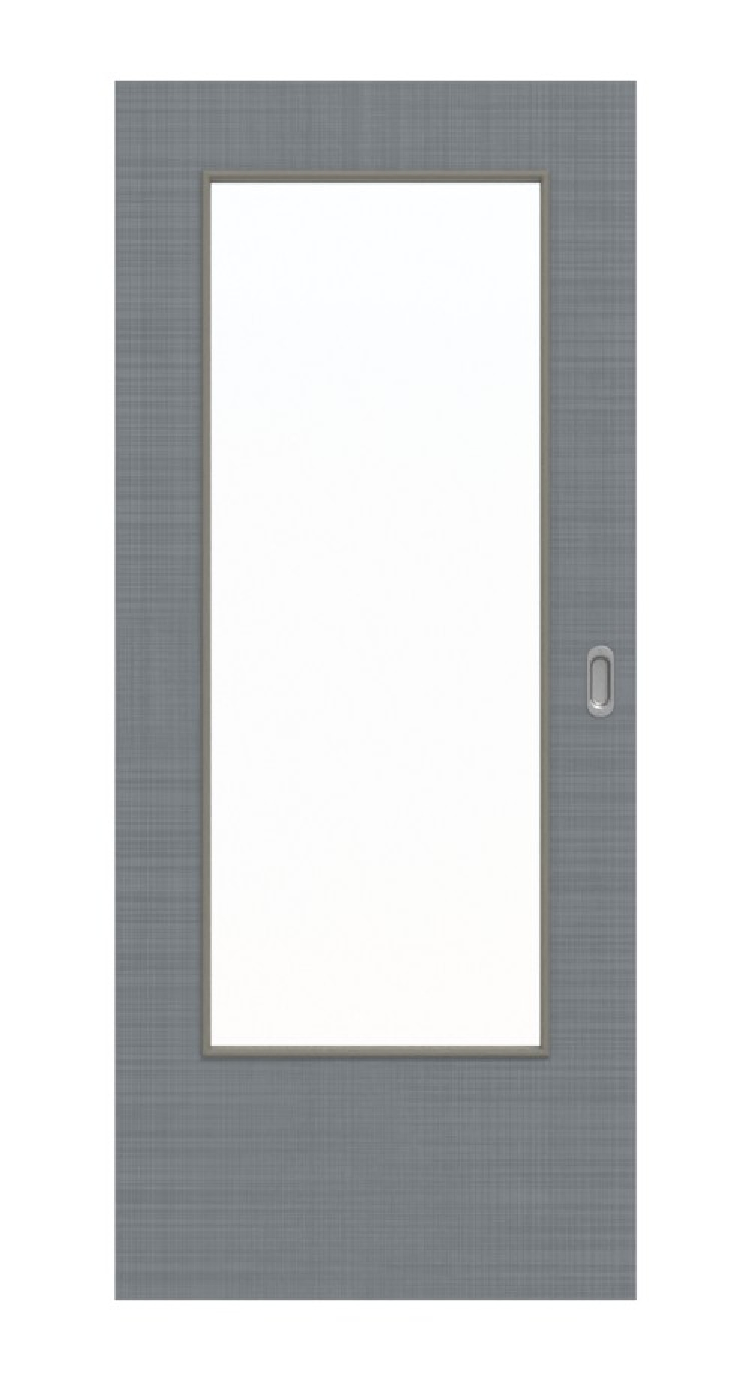 Frontansicht drzwi przesuwnych Cotton like Hygge Szary LA-DIN Basic - Huga