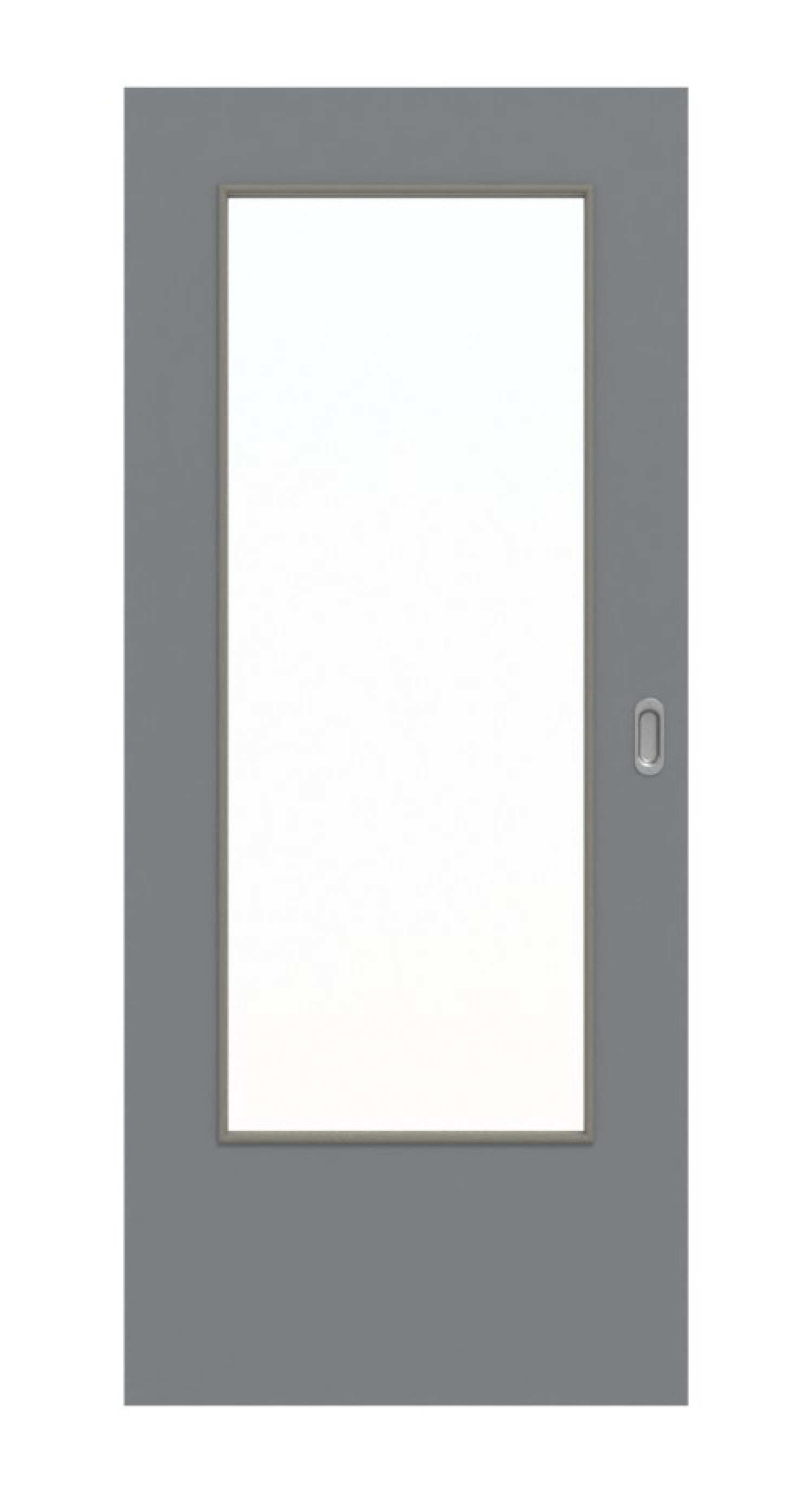 Frontansicht drzwi przesuwnych Ultramatt Hygge Szary LA-DIN Basic - Huga